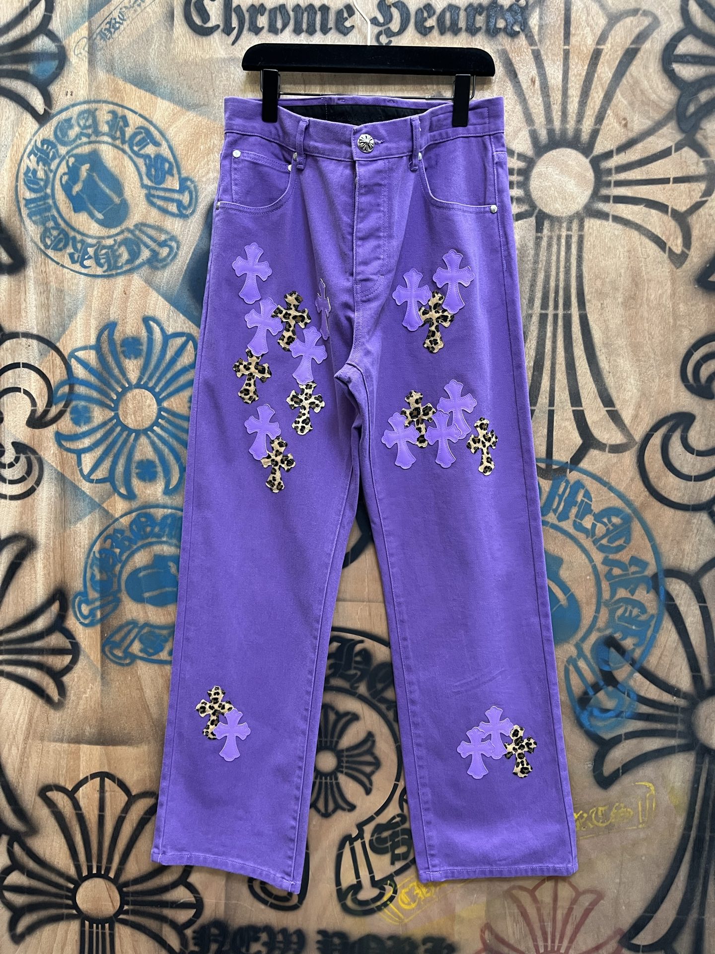 Cheap Chrome Hearts Jeans in 216372, $80 USD- [IB216372] - Replica Chrome Hearts Jeans