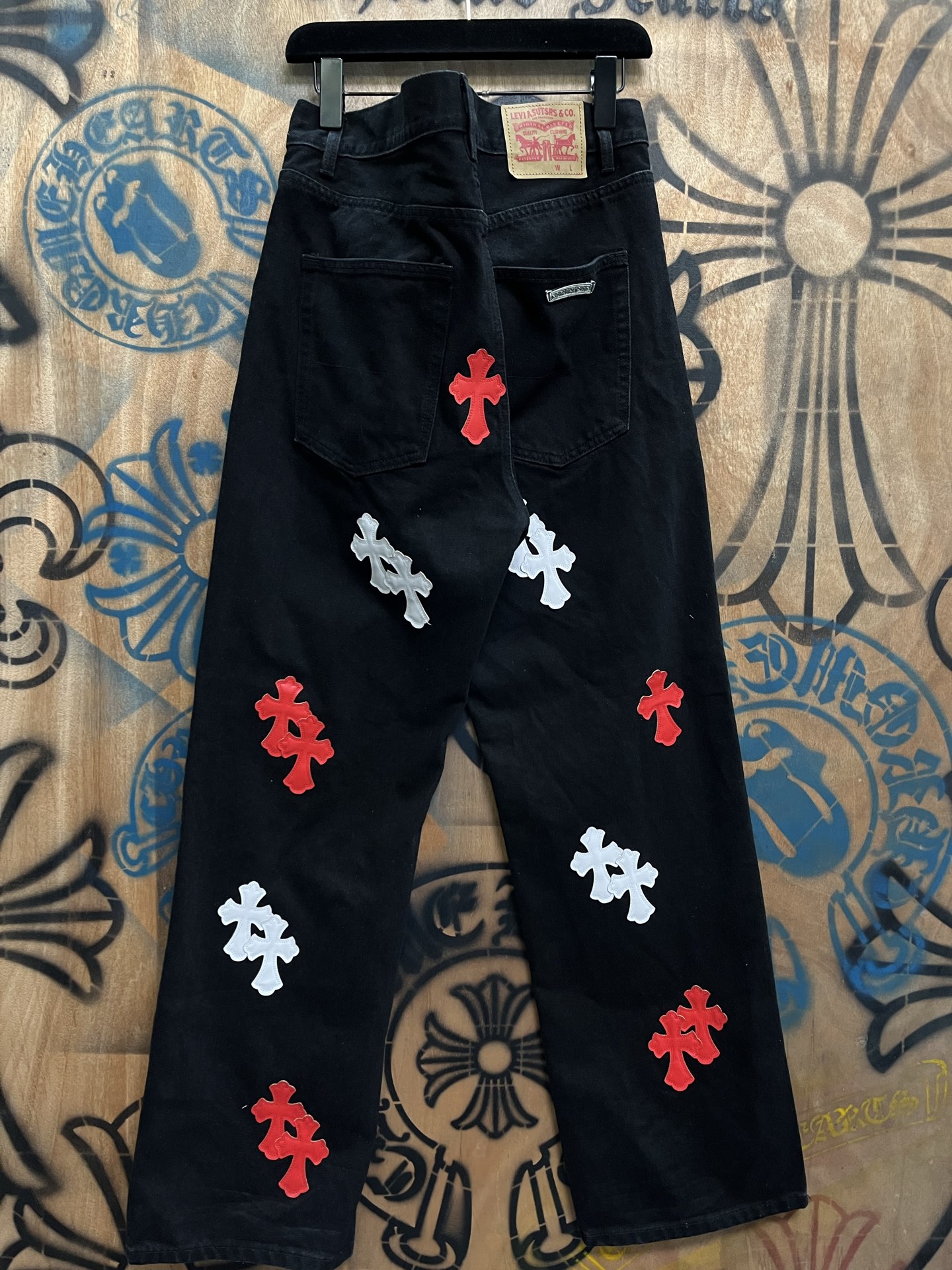 Cheap Chrome Hearts Jeans in 216375, $80 USD- [IB216375] - Replica Chrome Hearts Jeans