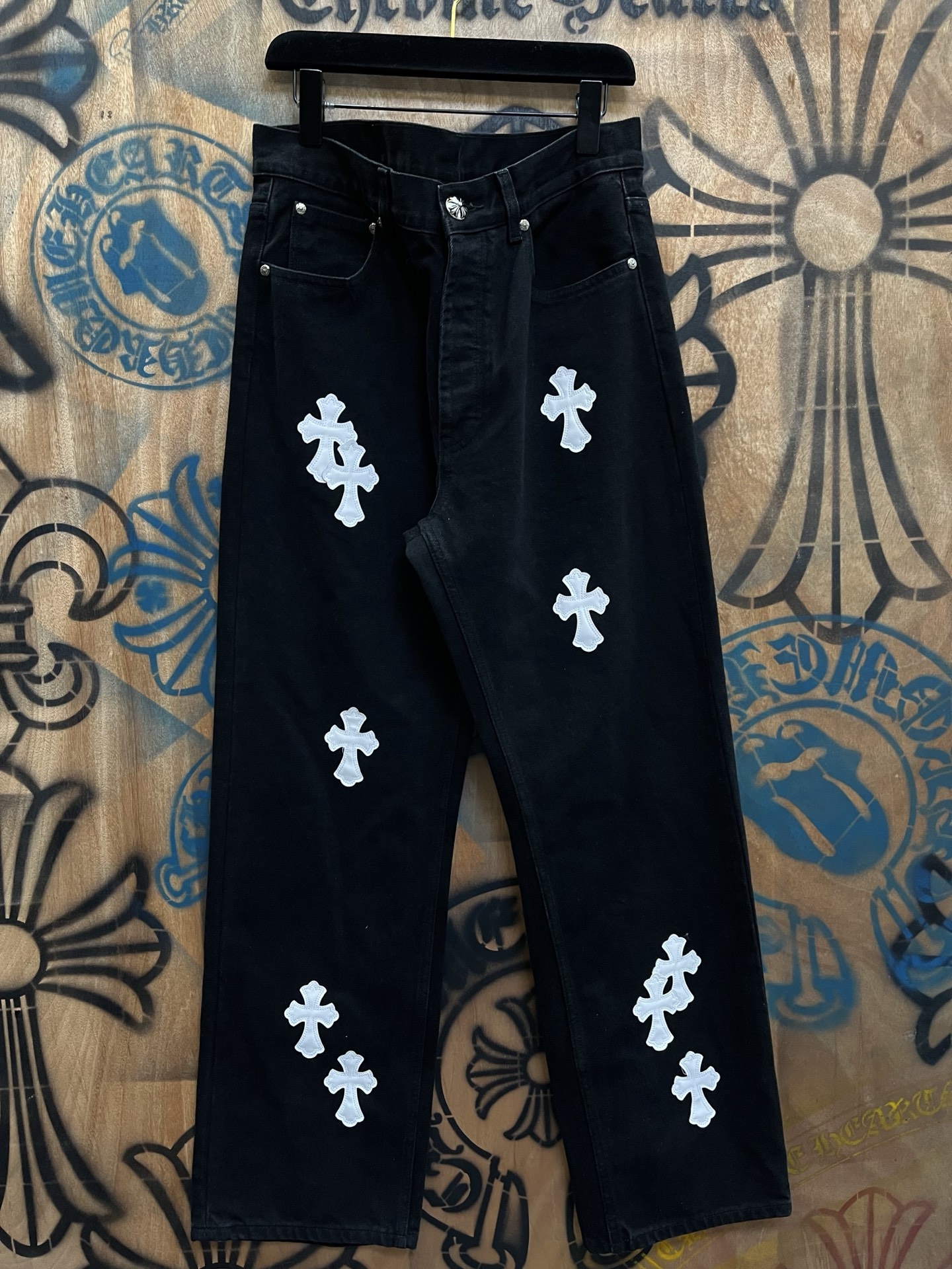 Cheap Chrome Hearts Jeans in 216376, $80 USD- [IB216376] - Replica Chrome Hearts Jeans
