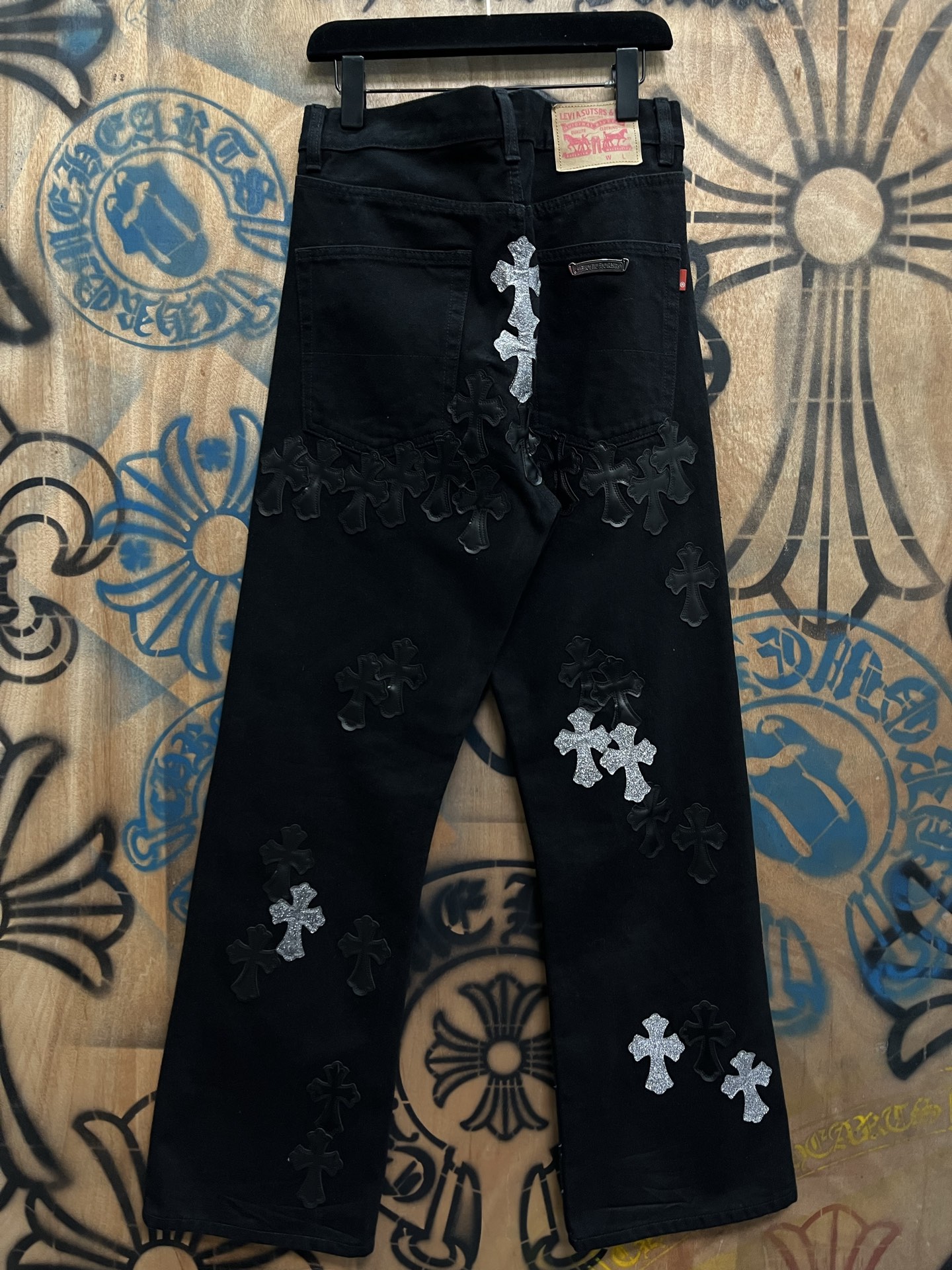 Cheap Chrome Hearts Jeans in 216379, $80 USD- [IB216379] - Replica Chrome Hearts Jeans