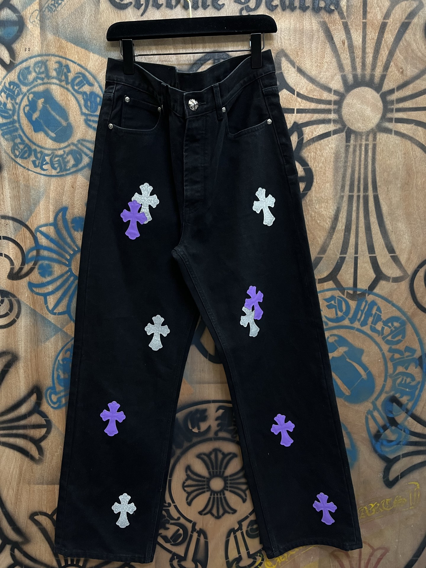 Cheap Chrome Hearts Jeans in 216380, $80 USD- [IB216380] - Replica Chrome Hearts Jeans