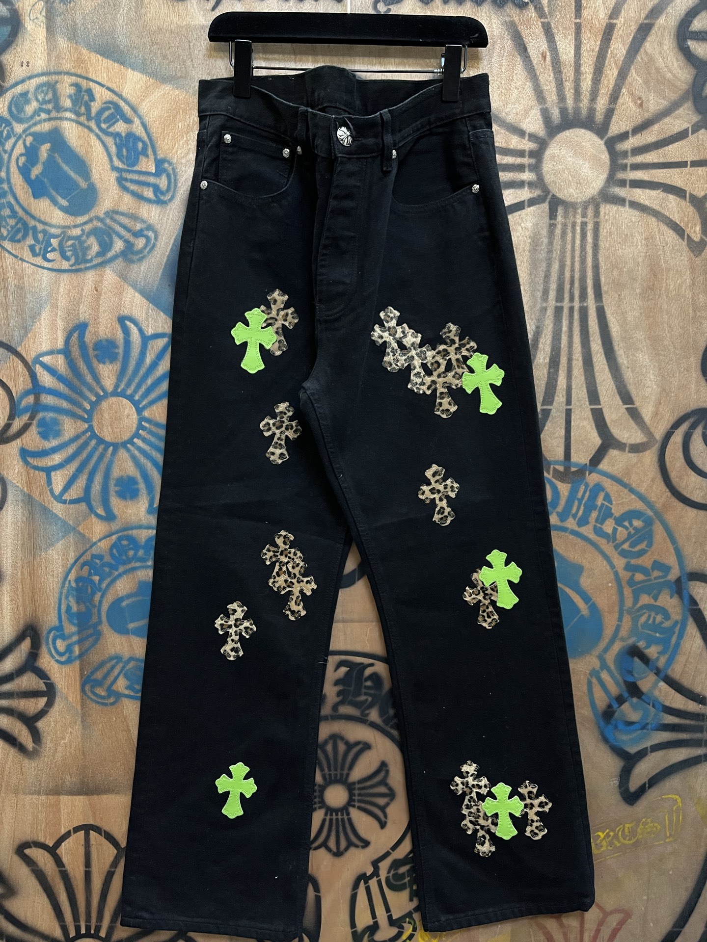 Cheap Chrome Hearts Jeans in 216381, $80 USD- [IB216381] - Replica Chrome Hearts Jeans
