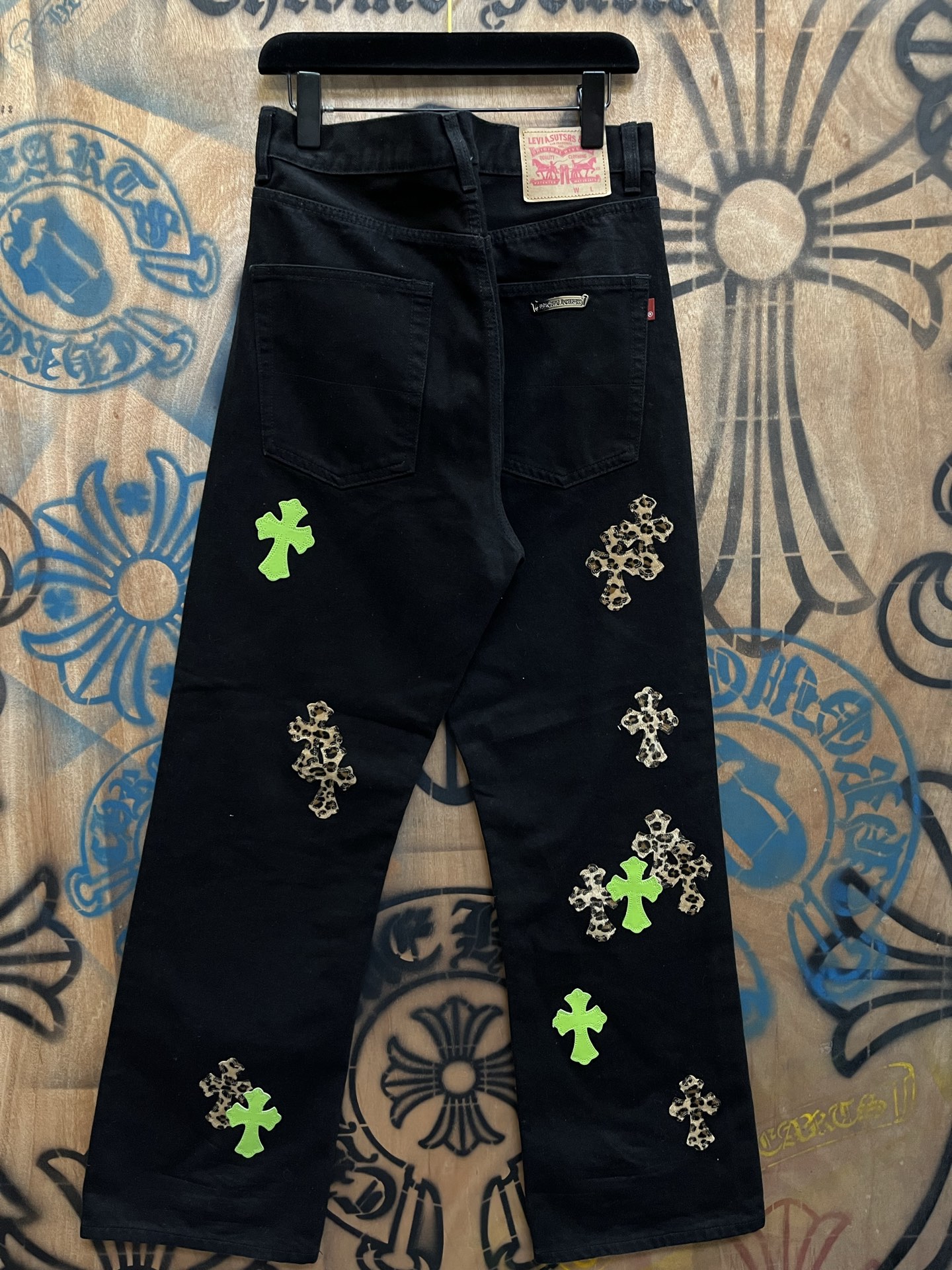 Cheap Chrome Hearts Jeans in 216381, $80 USD- [IB216381] - Replica Chrome Hearts Jeans