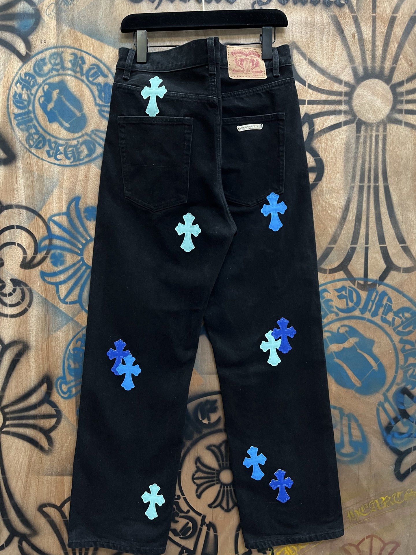 Cheap Chrome Hearts Jeans in 216384, $80 USD- [IB216384] - Replica Chrome Hearts Jeans