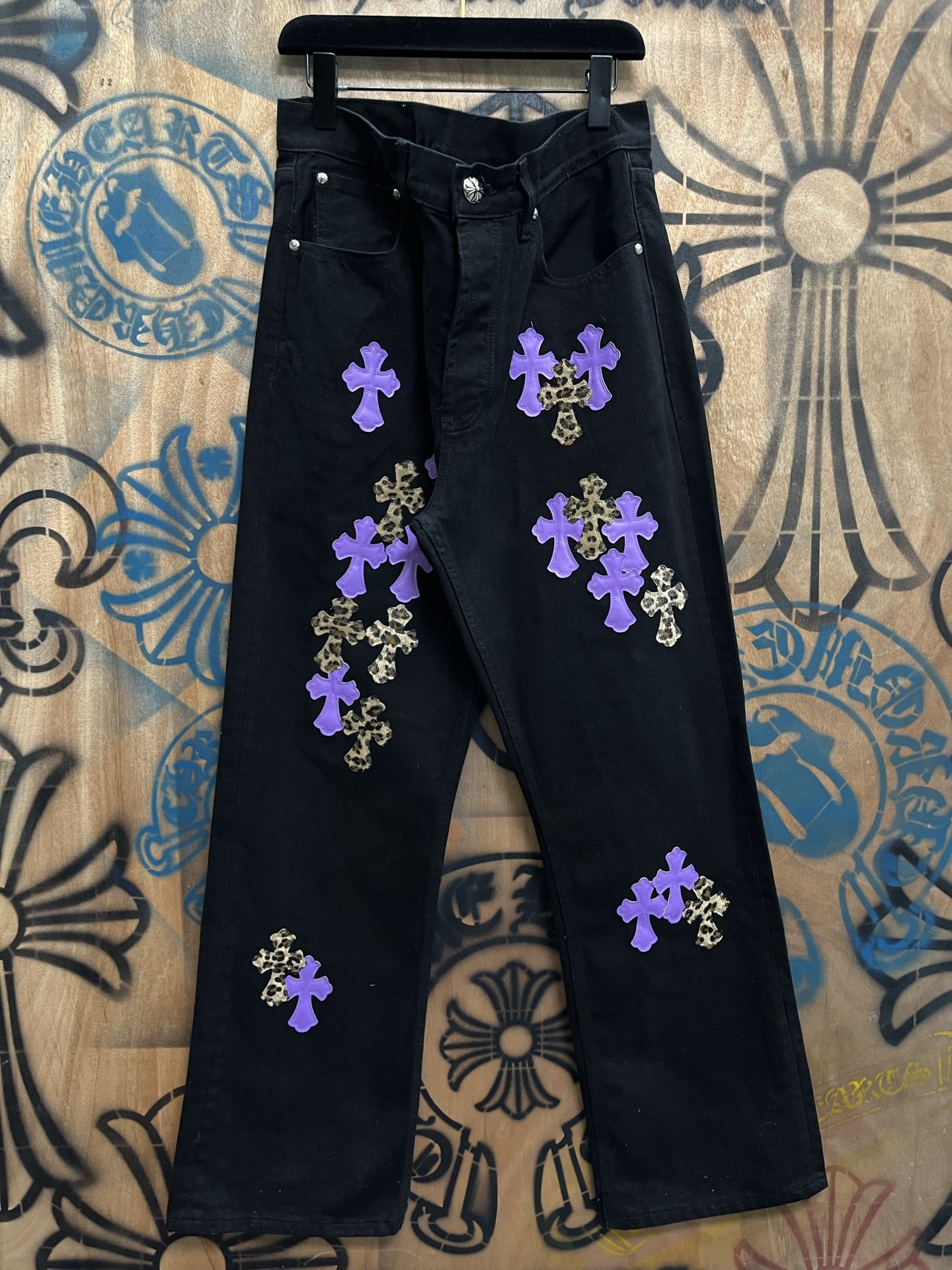 Cheap Chrome Hearts Jeans in 216387, $80 USD- [IB216387] - Replica Chrome Hearts Jeans