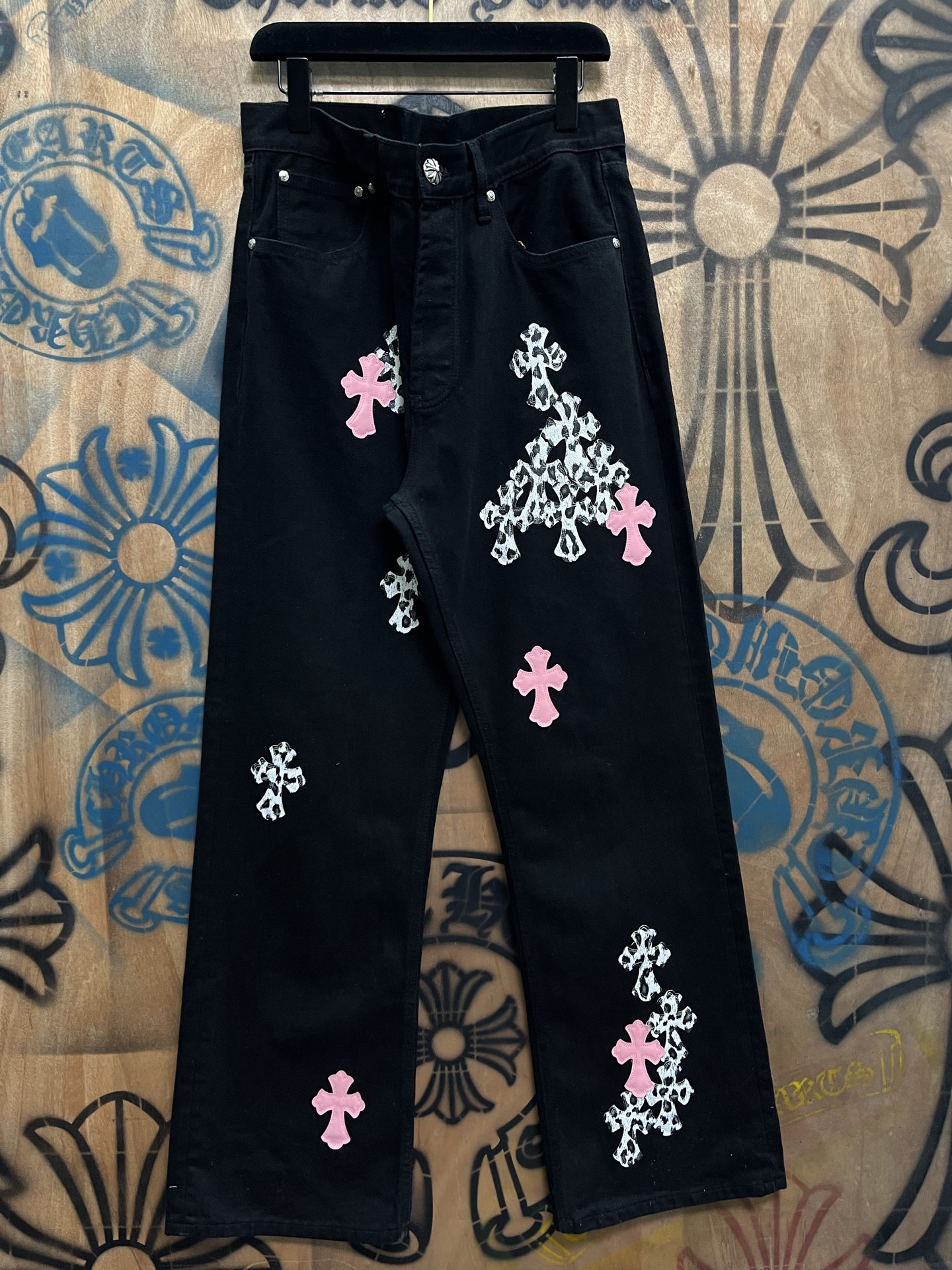 Cheap Chrome Hearts Jeans in 216388, $80 USD- [IB216388] - Replica Chrome Hearts Jeans