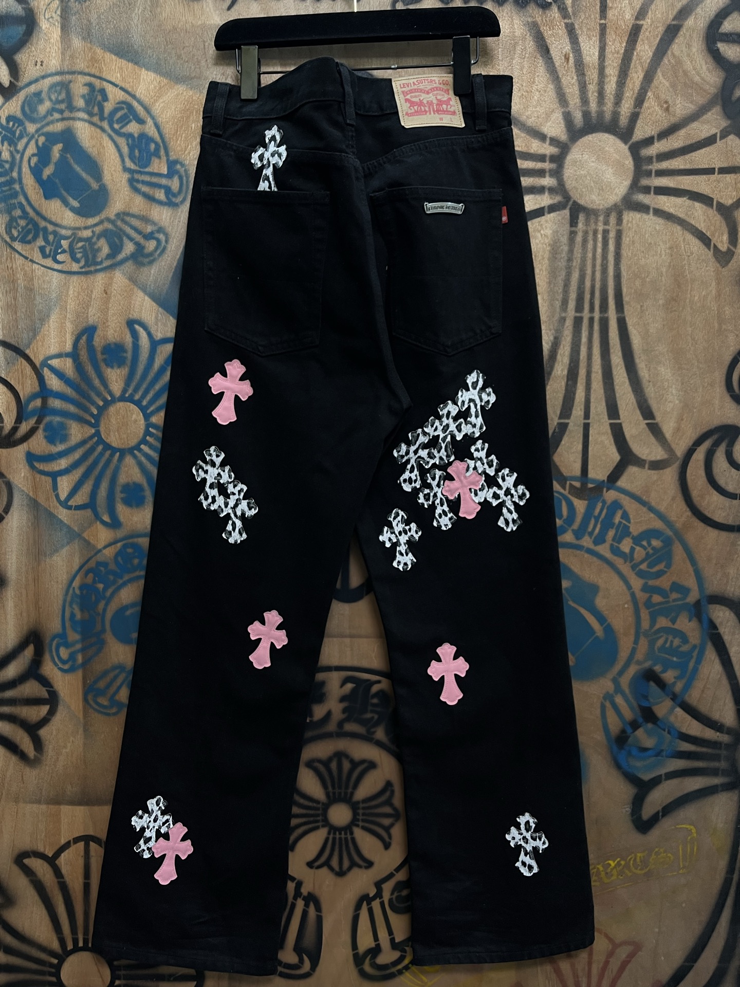 Cheap Chrome Hearts Jeans in 216388, $80 USD- [IB216388] - Replica Chrome Hearts Jeans
