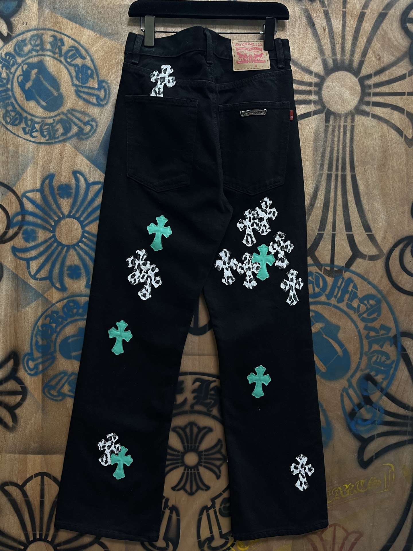 Cheap Chrome Hearts Jeans in 216389, $80 USD- [IB216389] - Replica Chrome Hearts Jeans