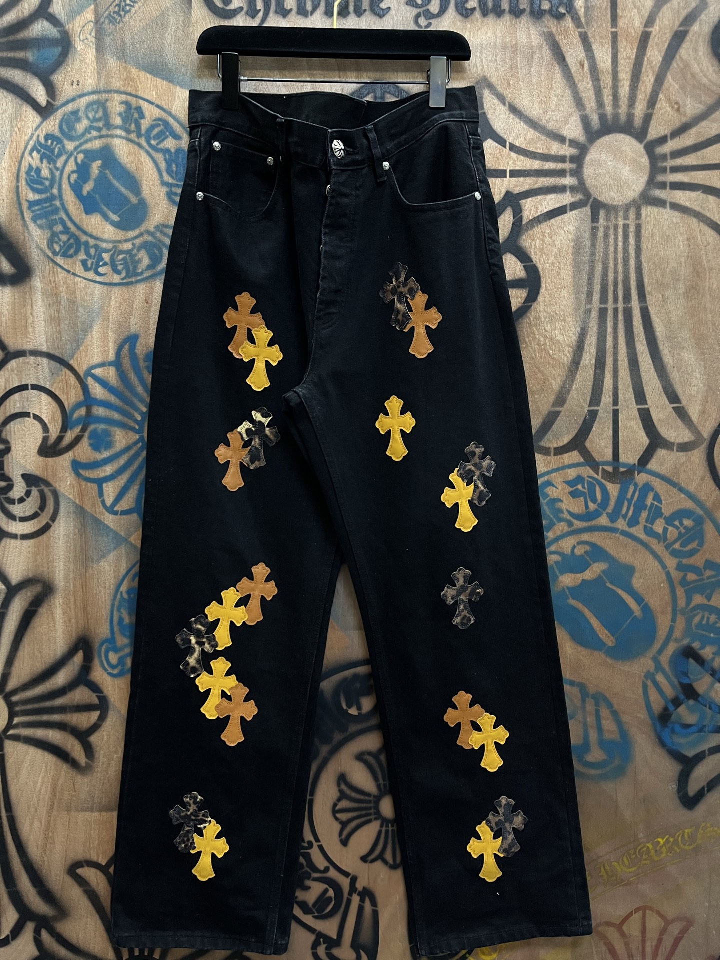 Cheap Chrome Hearts Jeans in 216390, $80 USD- [IB216390] - Replica Chrome Hearts Jeans