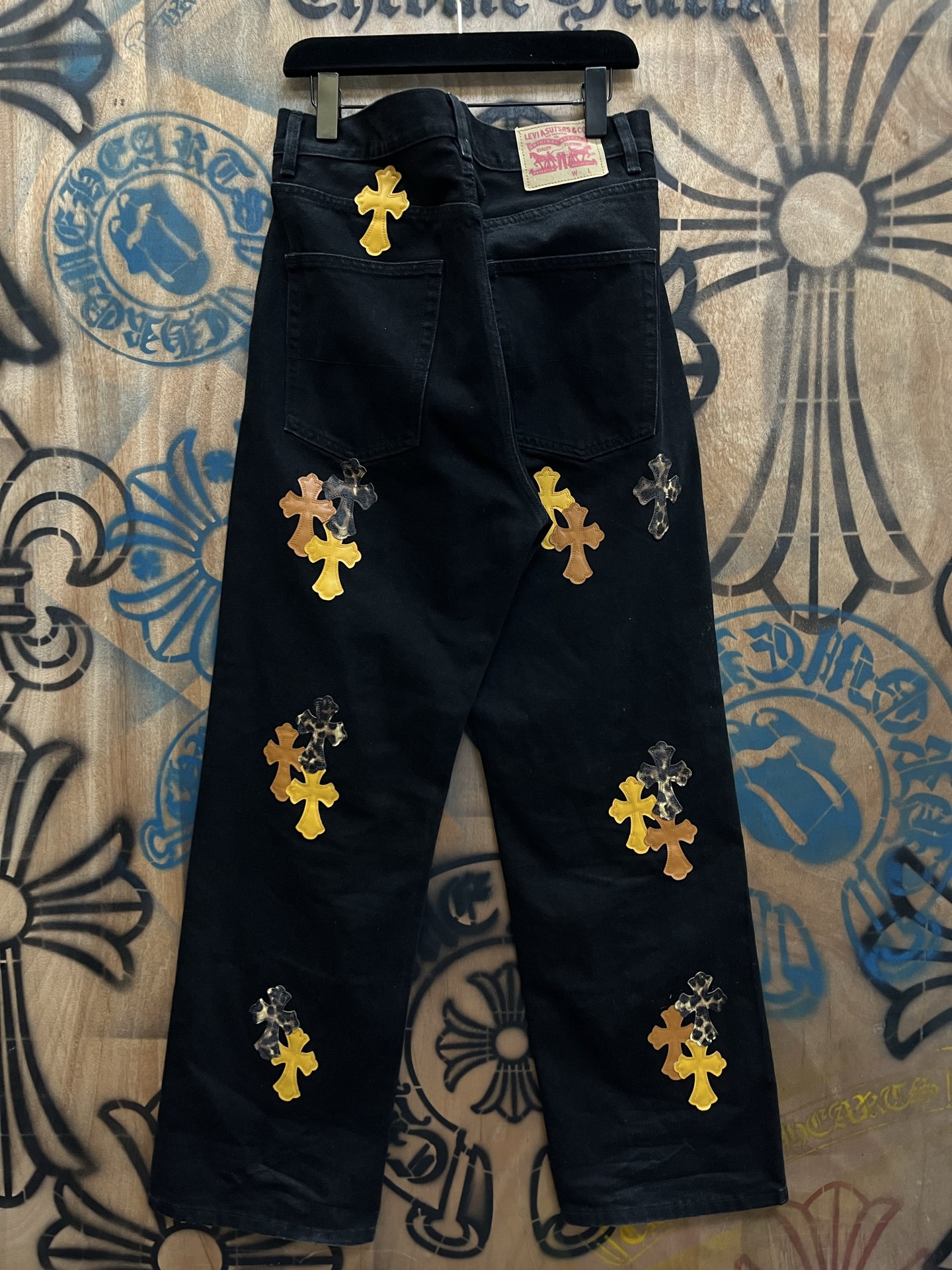 Cheap Chrome Hearts Jeans in 216390, $80 USD- [IB216390] - Replica Chrome Hearts Jeans