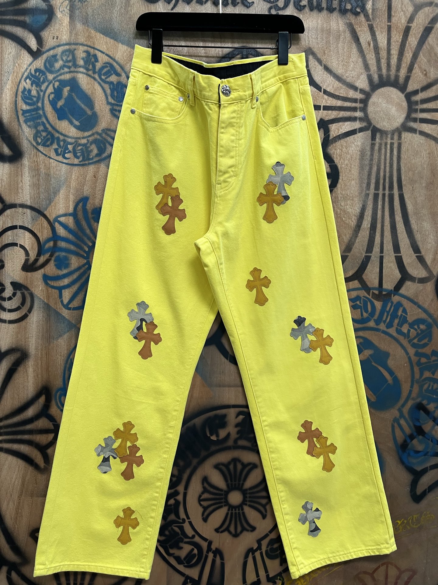 Cheap Chrome Hearts Jeans in 216393, $80 USD- [IB216393] - Replica Chrome Hearts Jeans