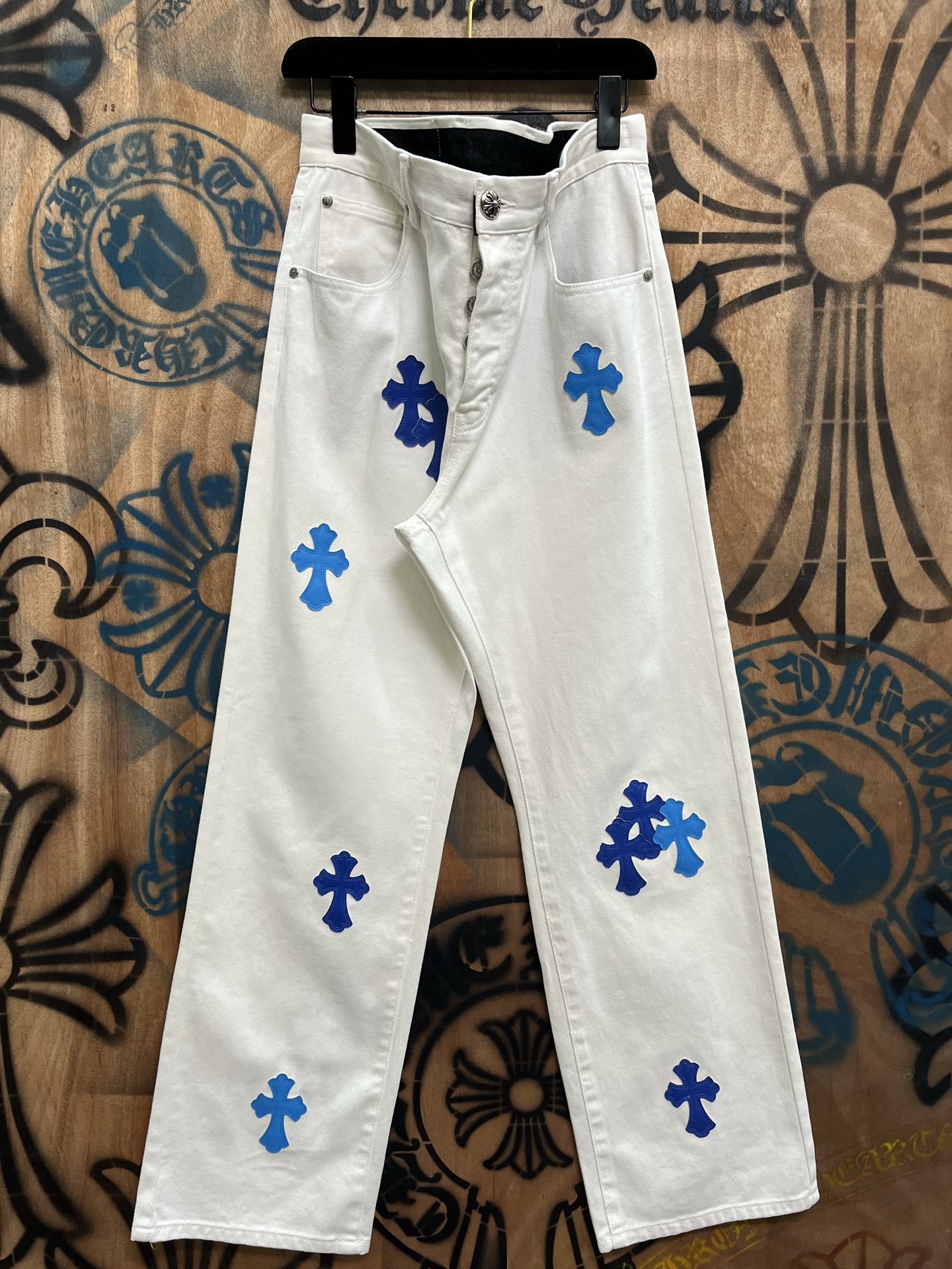 Cheap Chrome Hearts Jeans in 216394, $80 USD- [IB216394] - Replica Chrome Hearts Jeans
