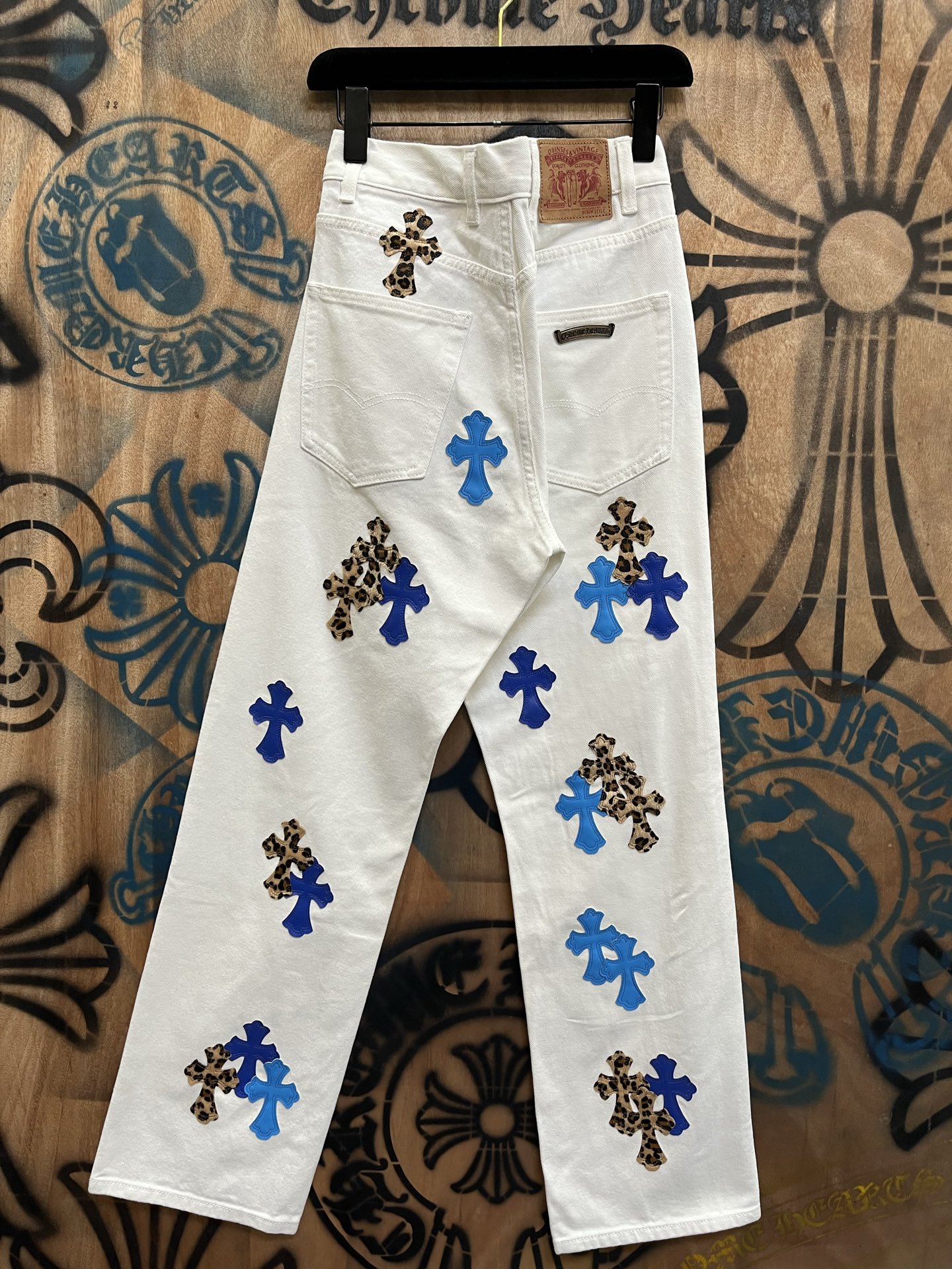 Cheap Chrome Hearts Jeans in 216395, $80 USD- [IB216395] - Replica Chrome Hearts Jeans