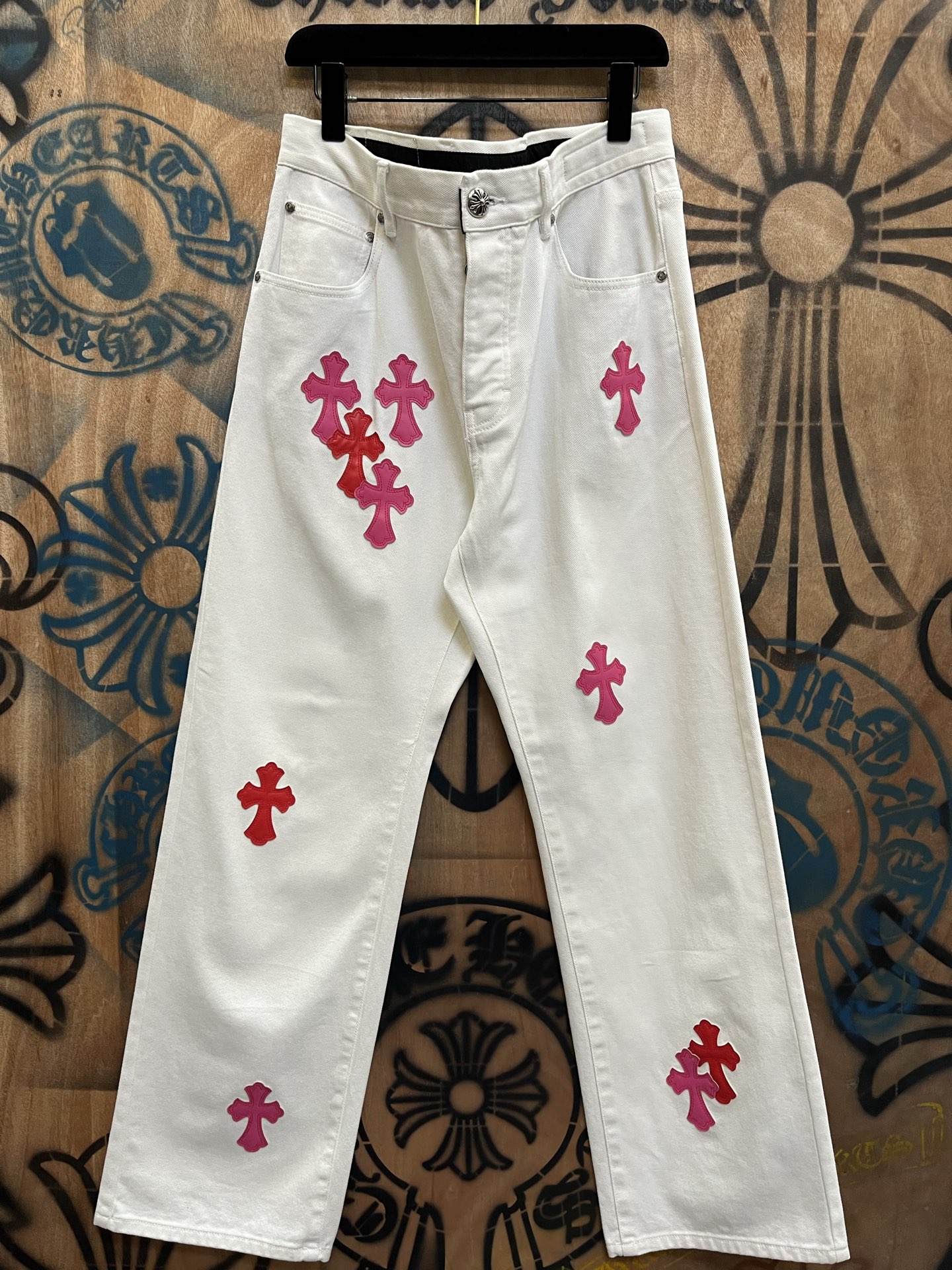 Cheap Chrome Hearts Jeans in 216396, $80 USD- [IB216396] - Replica Chrome Hearts Jeans