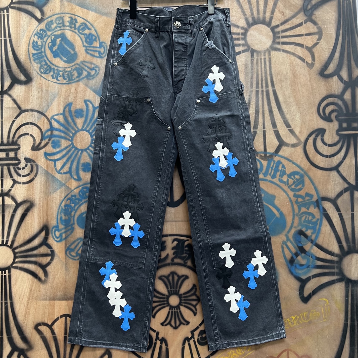 Cheap Chrome Hearts Jeans in 216409, $80 USD- [IB216409] - Replica Chrome Hearts Jeans