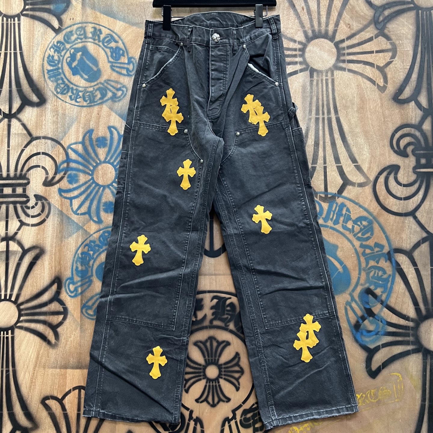Cheap Chrome Hearts Jeans in 216411, $80 USD- [IB216411] - Replica Chrome Hearts Jeans