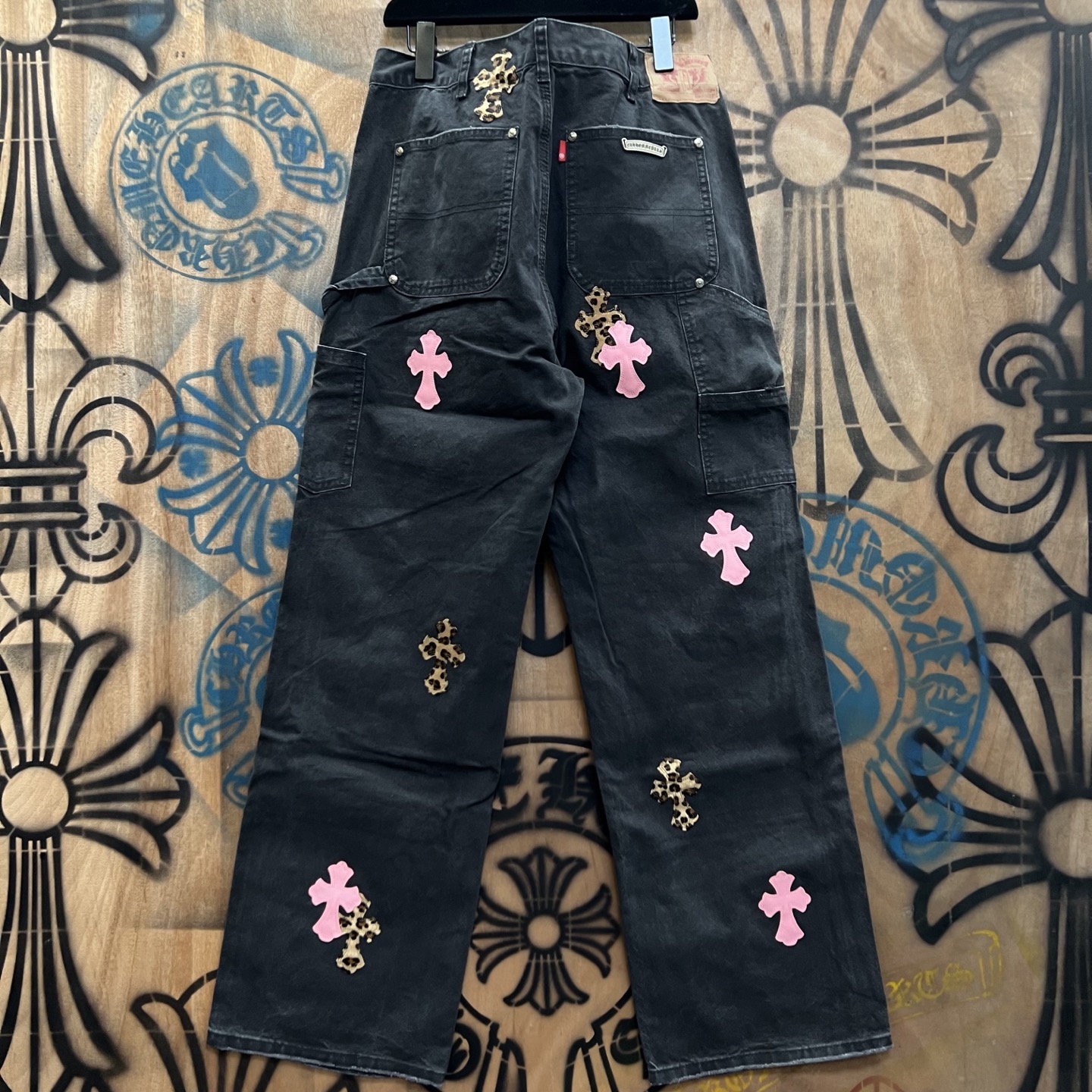 Cheap Chrome Hearts Jeans in 216412, $80 USD- [IB216412] - Replica Chrome Hearts Jeans