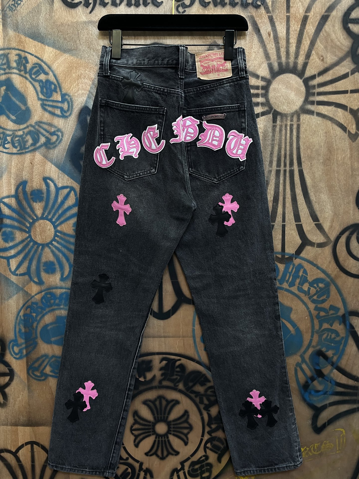 Cheap Chrome Hearts Jeans in 216415, $80 USD- [IB216415] - Replica Chrome Hearts Jeans