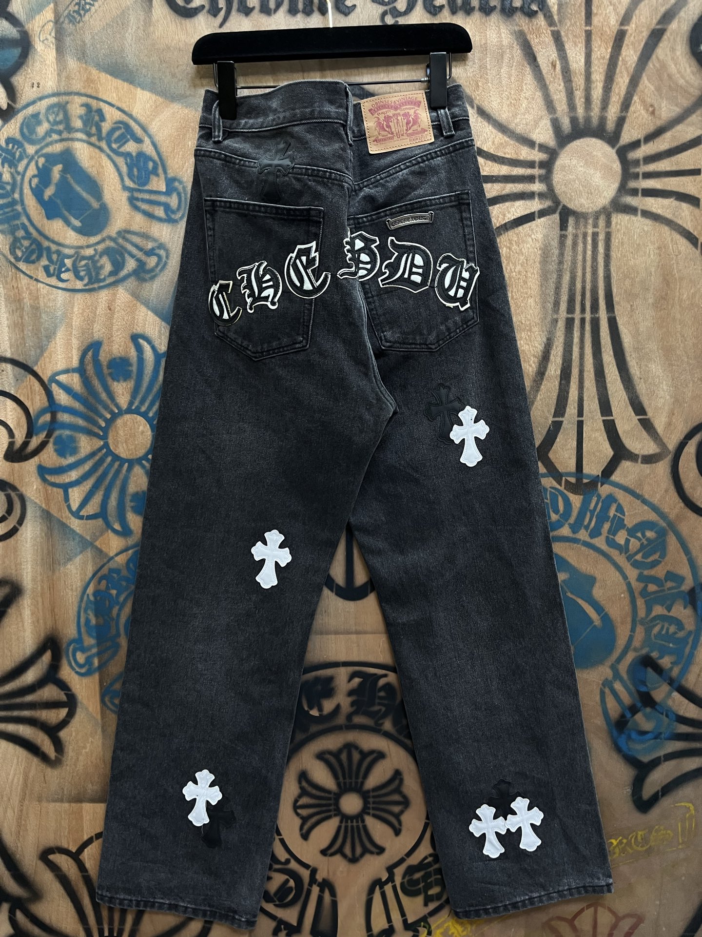 Cheap Chrome Hearts Jeans in 216417, $80 USD- [IB216417] - Replica Chrome Hearts Jeans