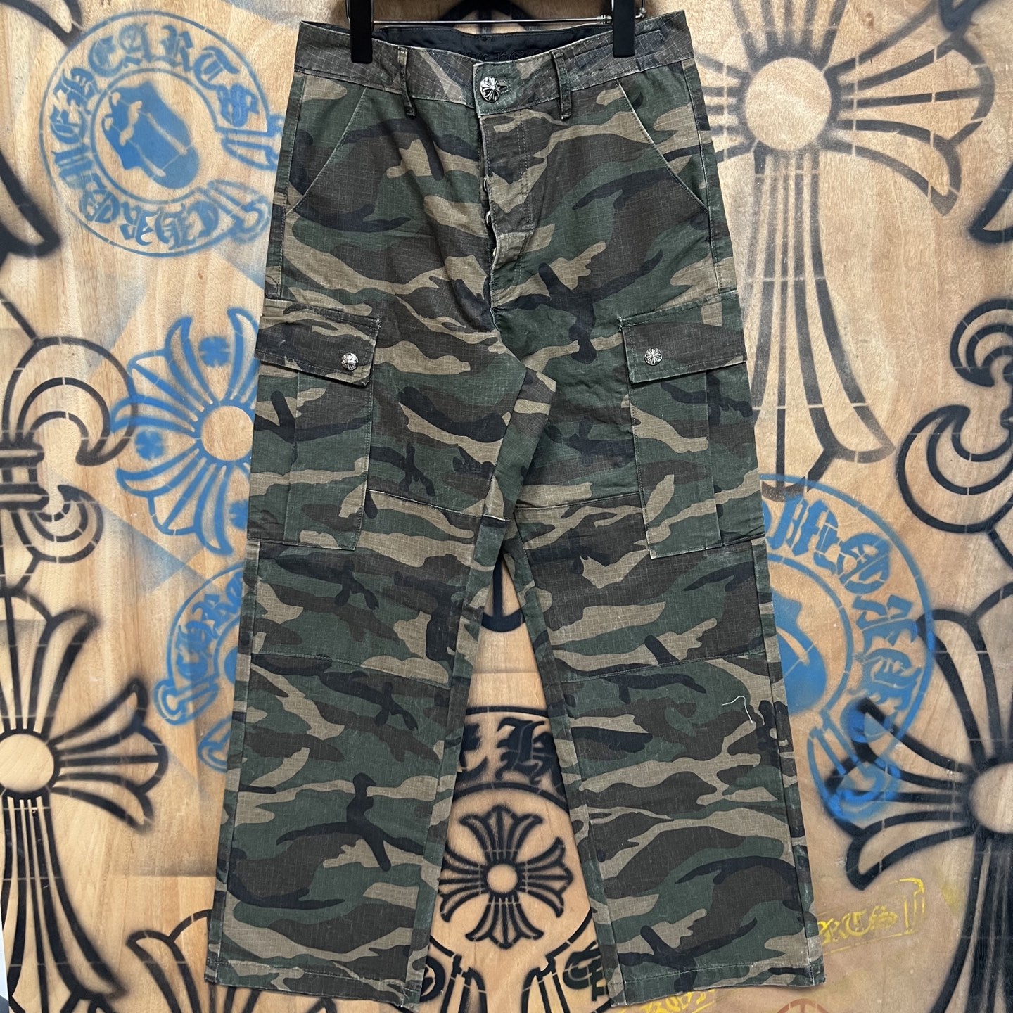 Cheap Chrome Hearts Jeans in 216421, $80 USD- [IB216421] - Replica Chrome Hearts Jeans