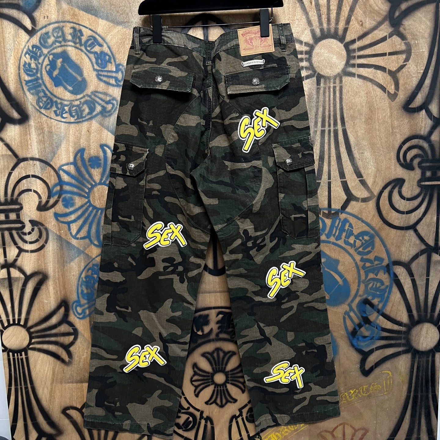 Cheap Chrome Hearts Jeans in 216422, $80 USD- [IB216422] - Replica Chrome Hearts Jeans