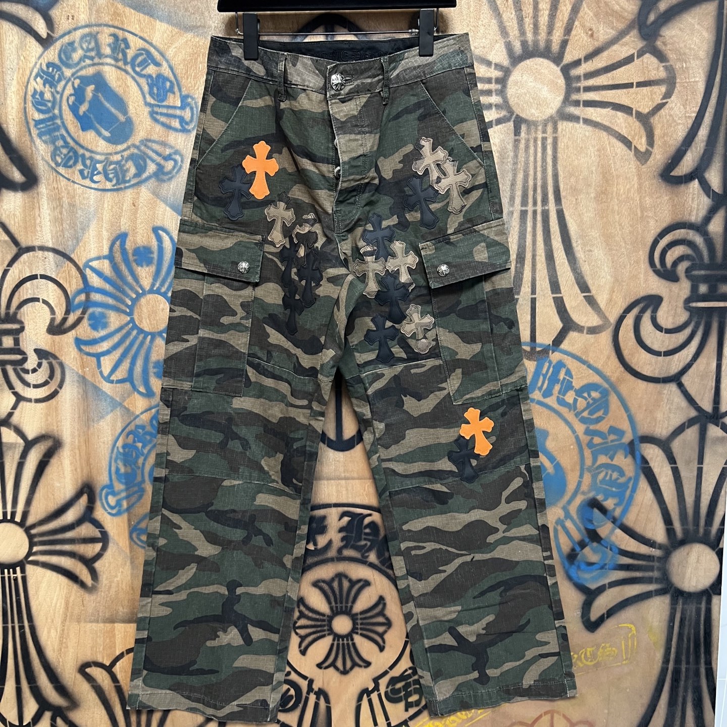 Cheap Chrome Hearts Jeans in 216424, $80 USD- [IB216424] - Replica Chrome Hearts Jeans