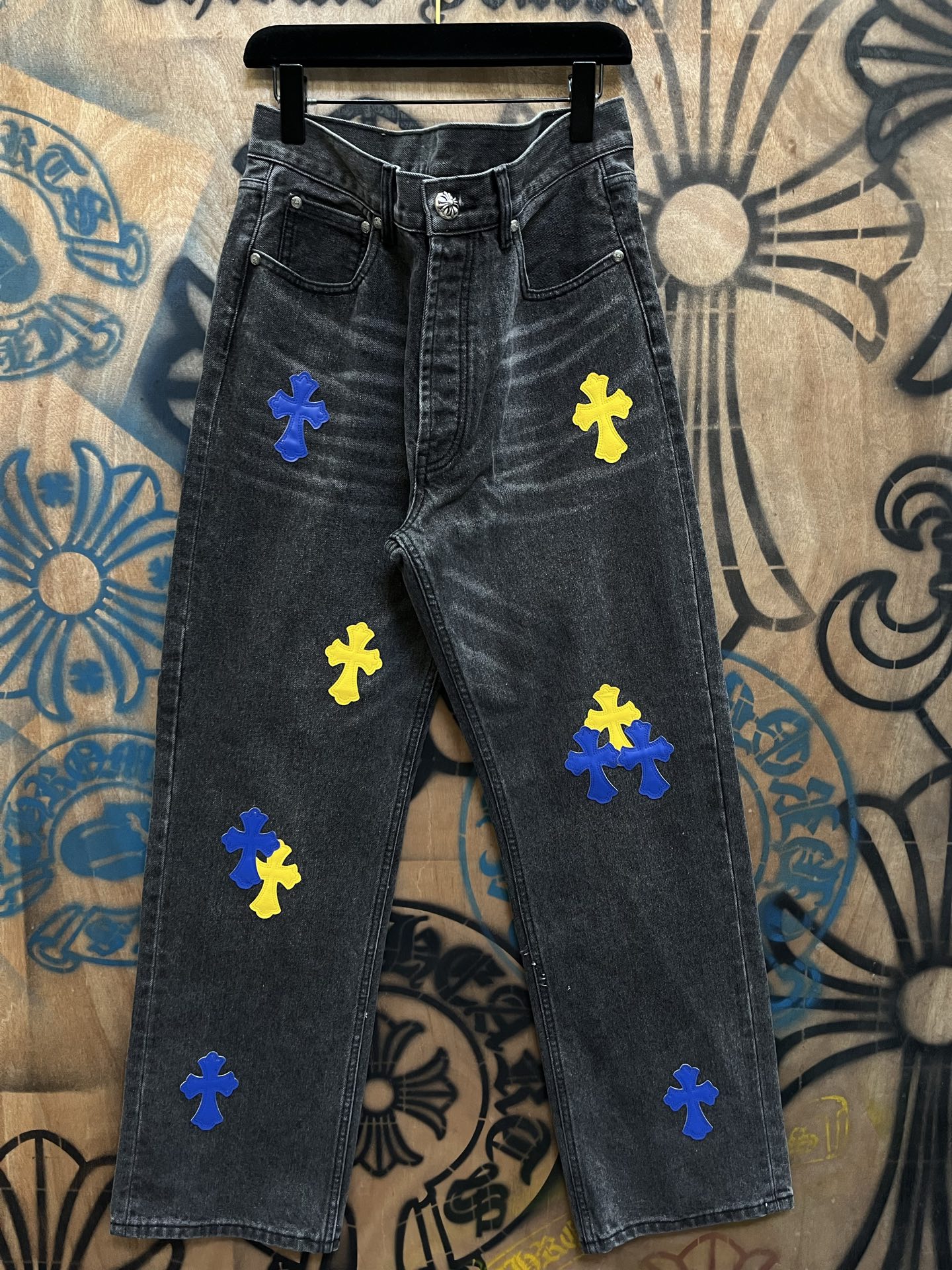 Cheap Chrome Hearts Jeans in 216429, $80 USD- [IB216429] - Replica Chrome Hearts Jeans