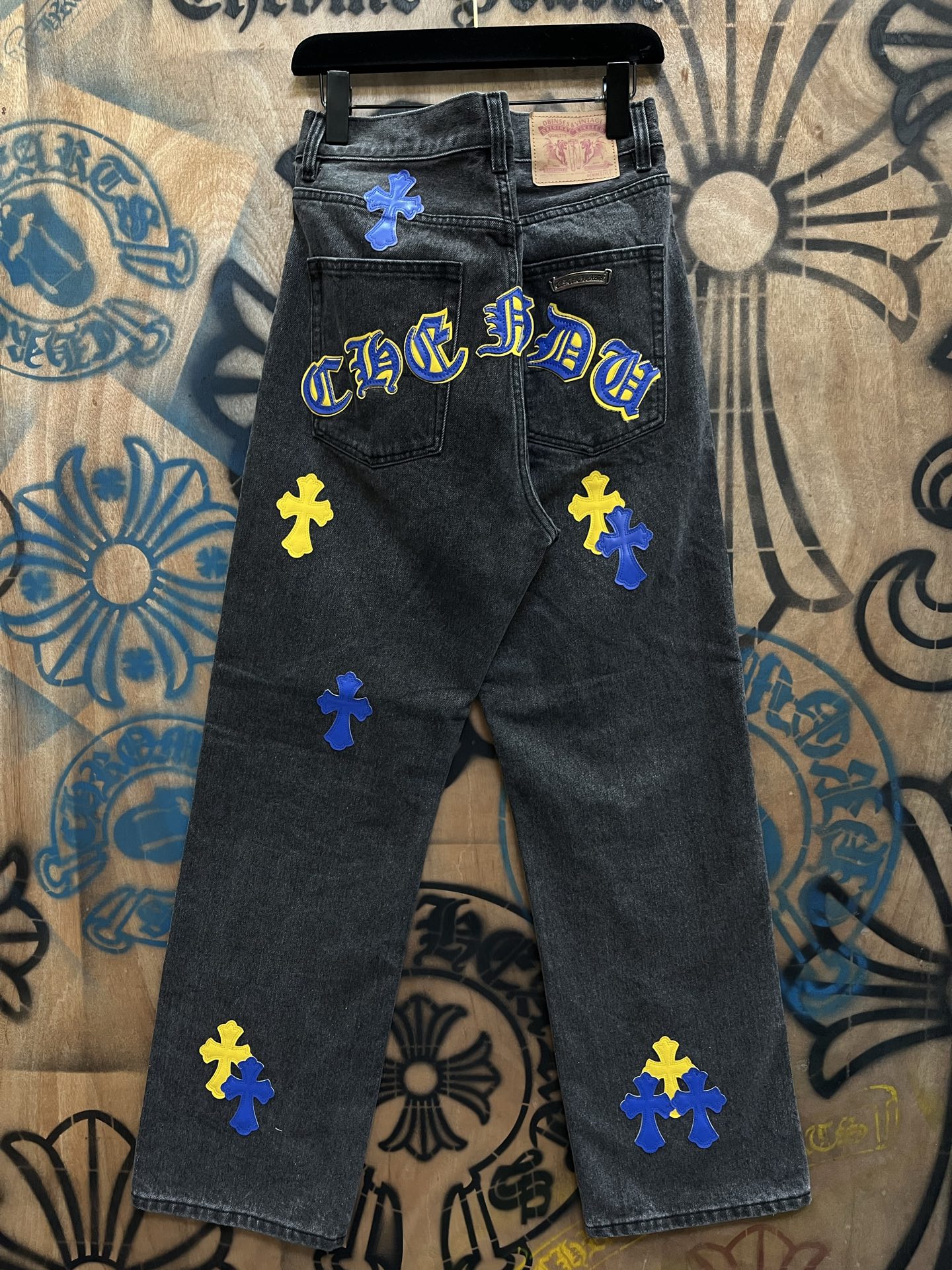 Cheap Chrome Hearts Jeans in 216429, $80 USD- [IB216429] - Replica Chrome Hearts Jeans