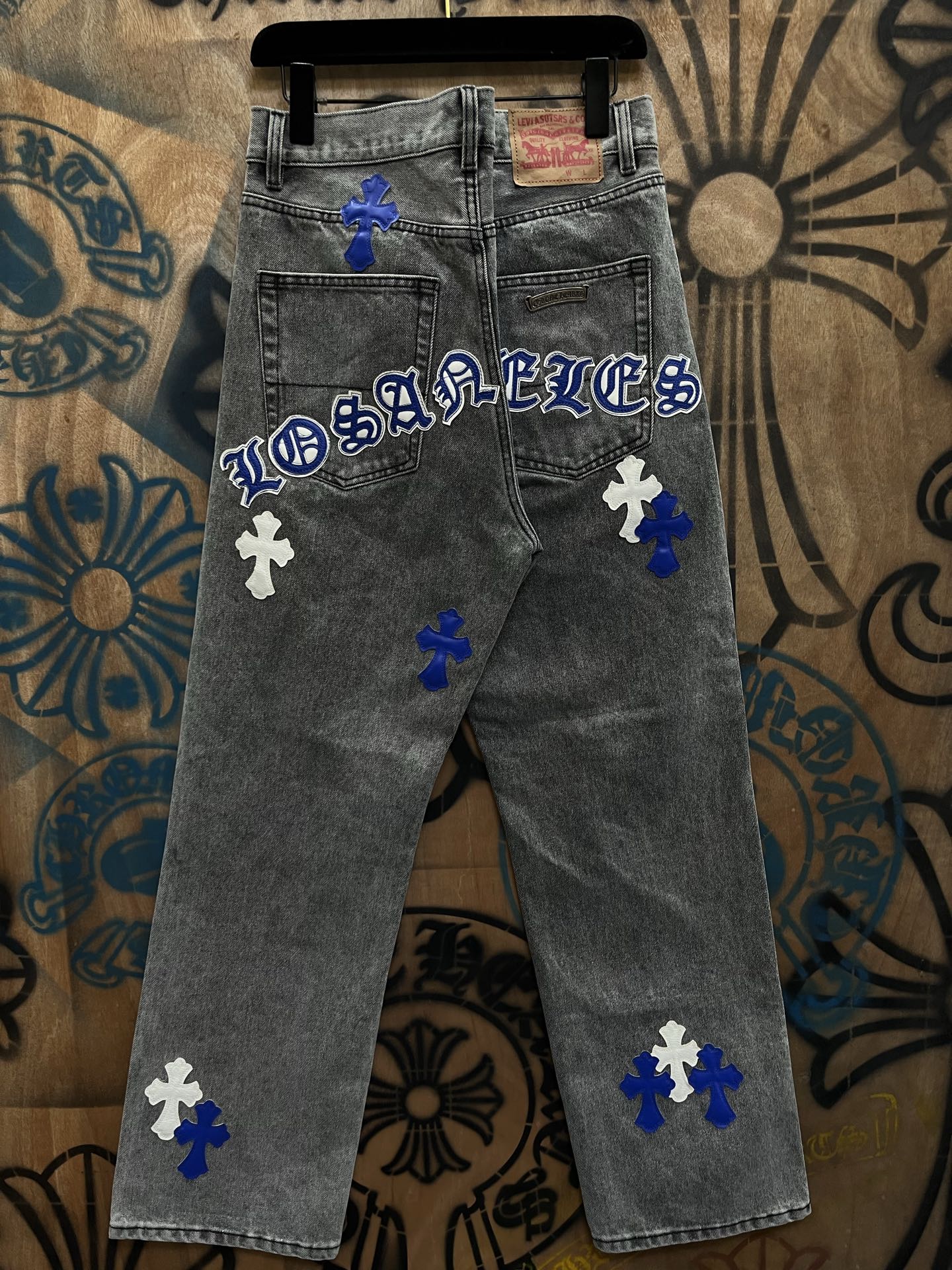 Cheap Chrome Hearts Jeans in 216430, $80 USD- [IB216430] - Replica Chrome Hearts Jeans