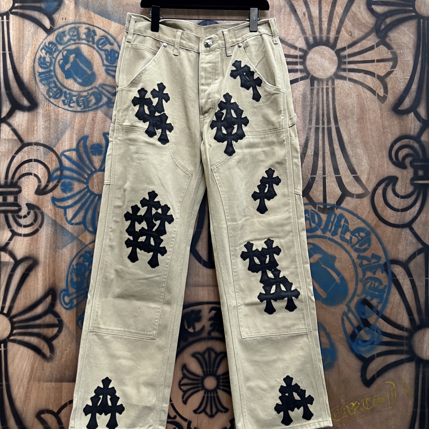 Cheap Chrome Hearts Jeans in 216433, $80 USD- [IB216433] - Replica Chrome Hearts Jeans