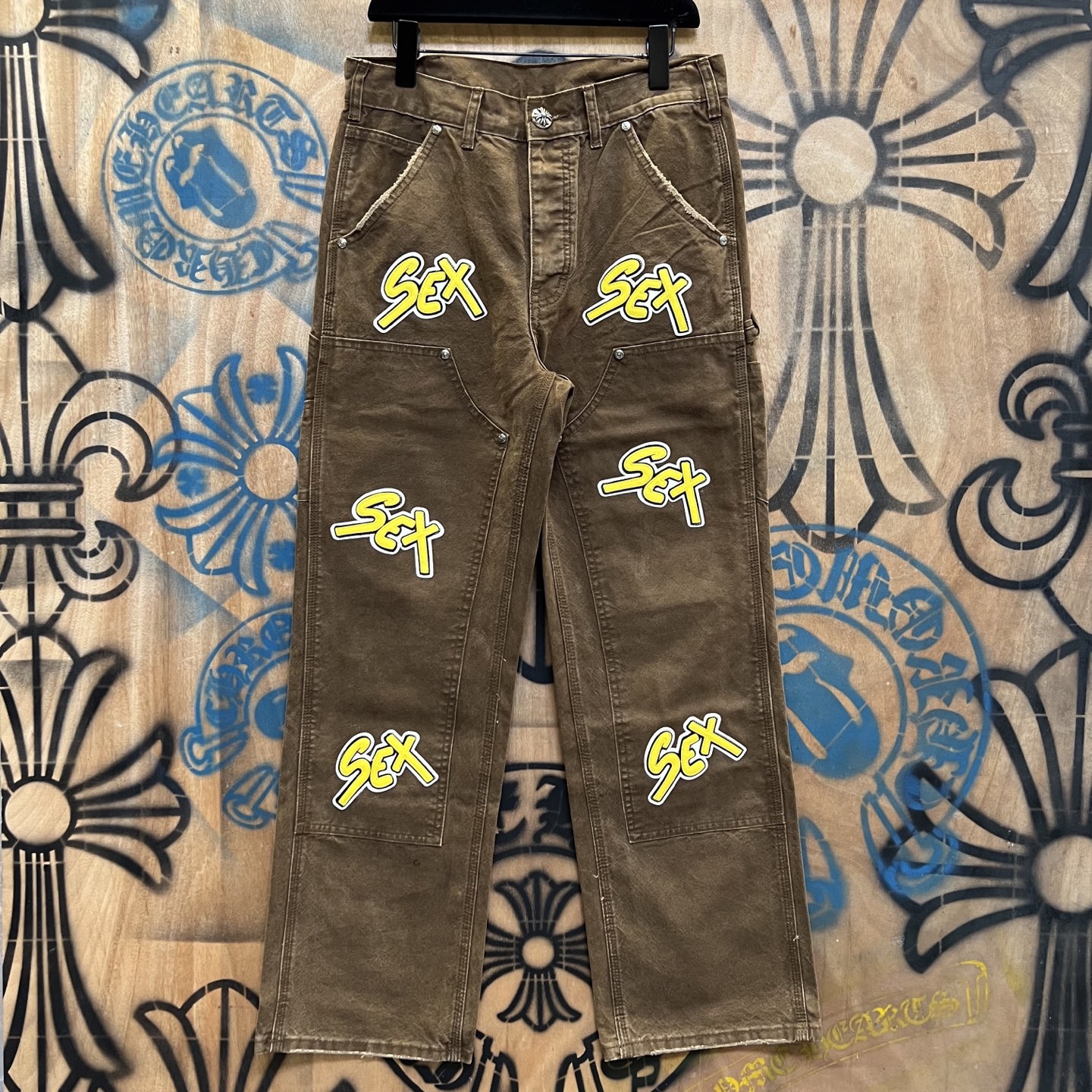 Cheap Chrome Hearts Jeans in 216436, $80 USD- [IB216436] - Replica Chrome Hearts Jeans