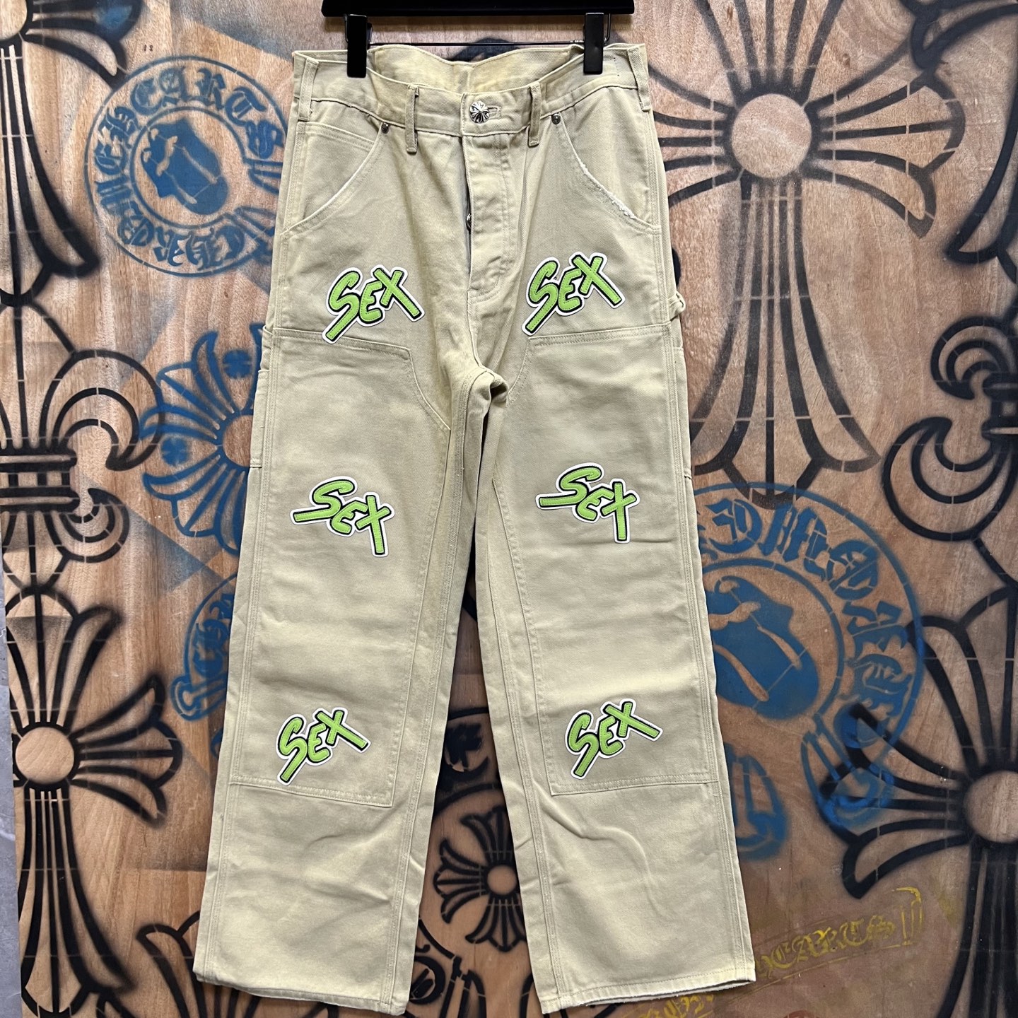 Cheap Chrome Hearts Jeans in 216441, $80 USD- [IB216441] - Replica Chrome Hearts Jeans