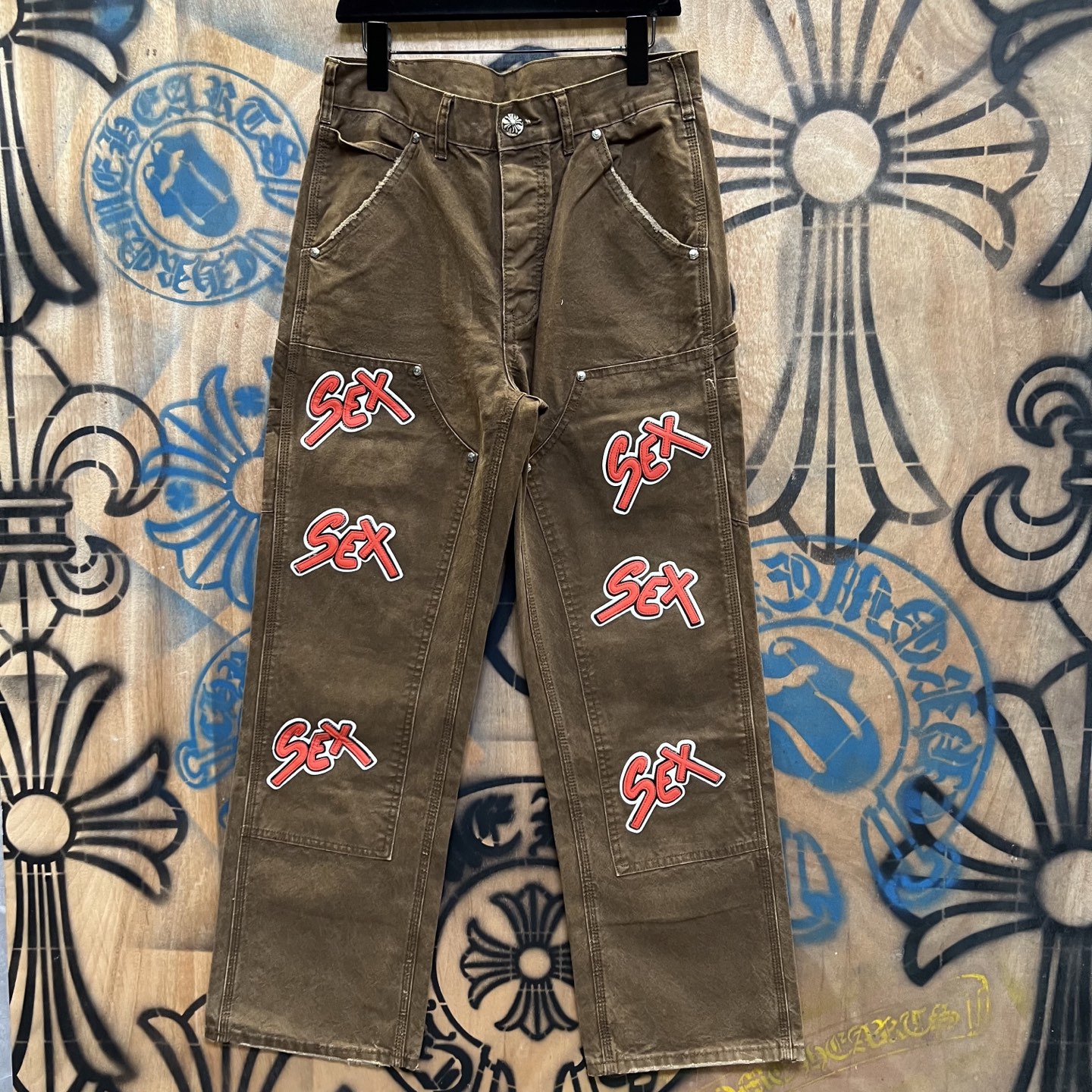 Cheap Chrome Hearts Jeans in 216442, $80 USD- [IB216442] - Replica Chrome Hearts Jeans