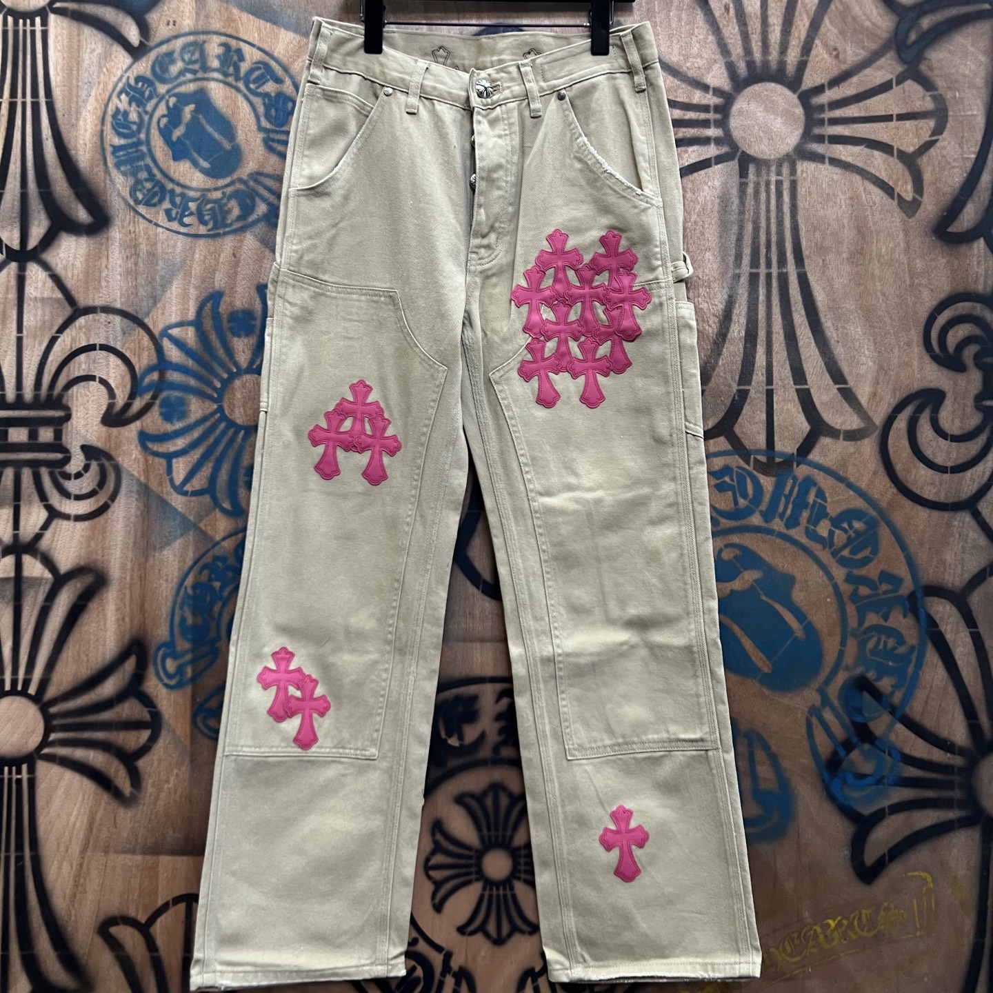 Cheap Chrome Hearts Jeans in 216446, $80 USD- [IB216446] - Replica Chrome Hearts Jeans