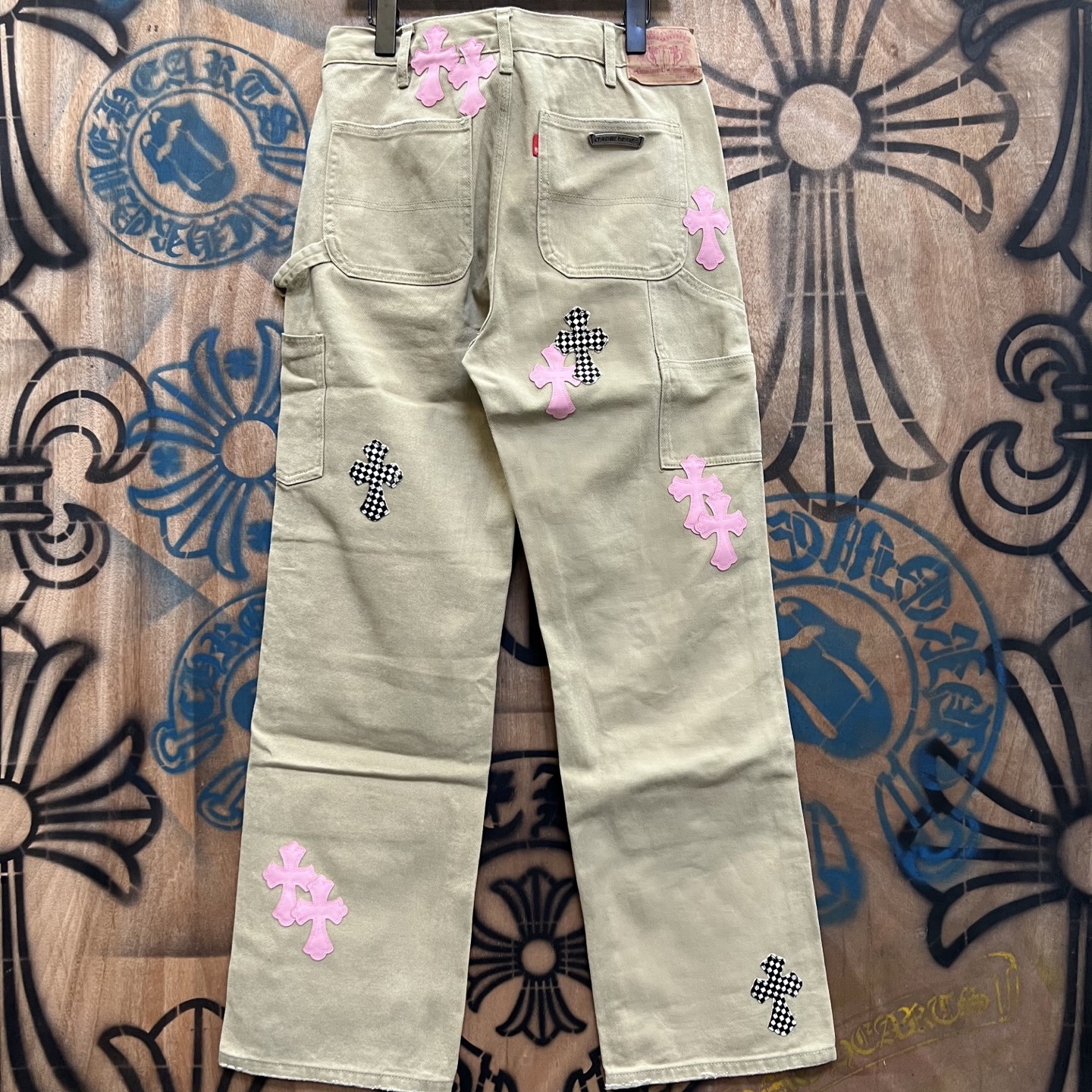 Cheap Chrome Hearts Jeans in 216447, $80 USD- [IB216447] - Replica Chrome Hearts Jeans