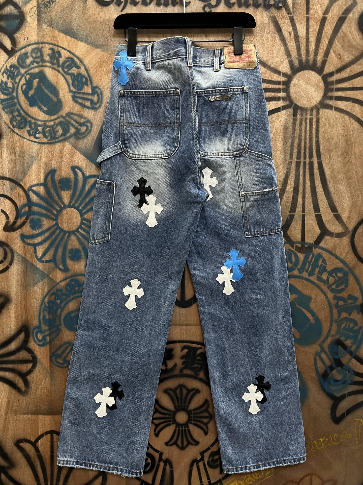 Cheap Chrome Hearts Jeans in 216451, $80 USD- [IB216451] - Replica Chrome Hearts Jeans