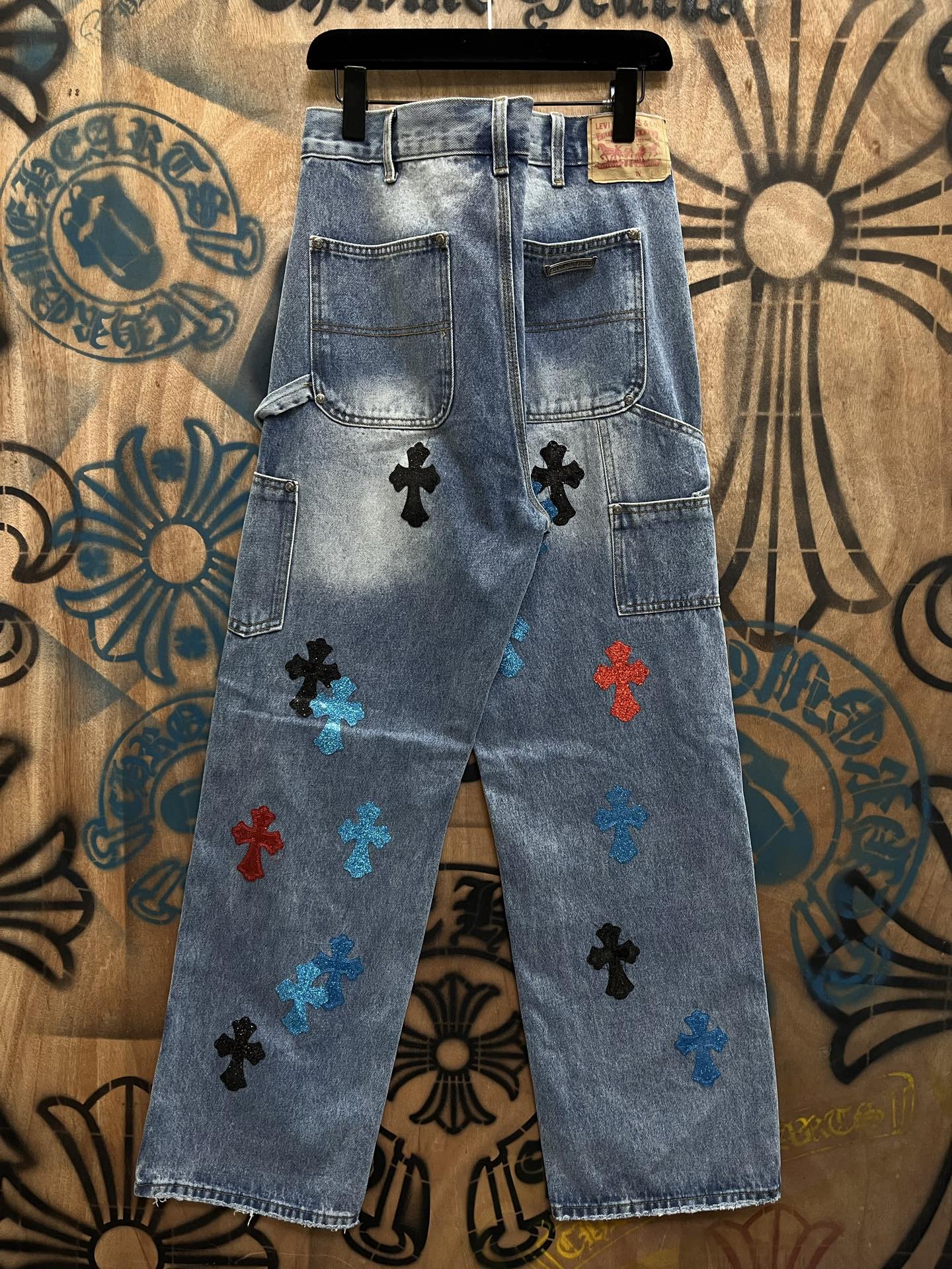 Cheap Chrome Hearts Jeans in 216452, $80 USD- [IB216452] - Replica Chrome Hearts Jeans