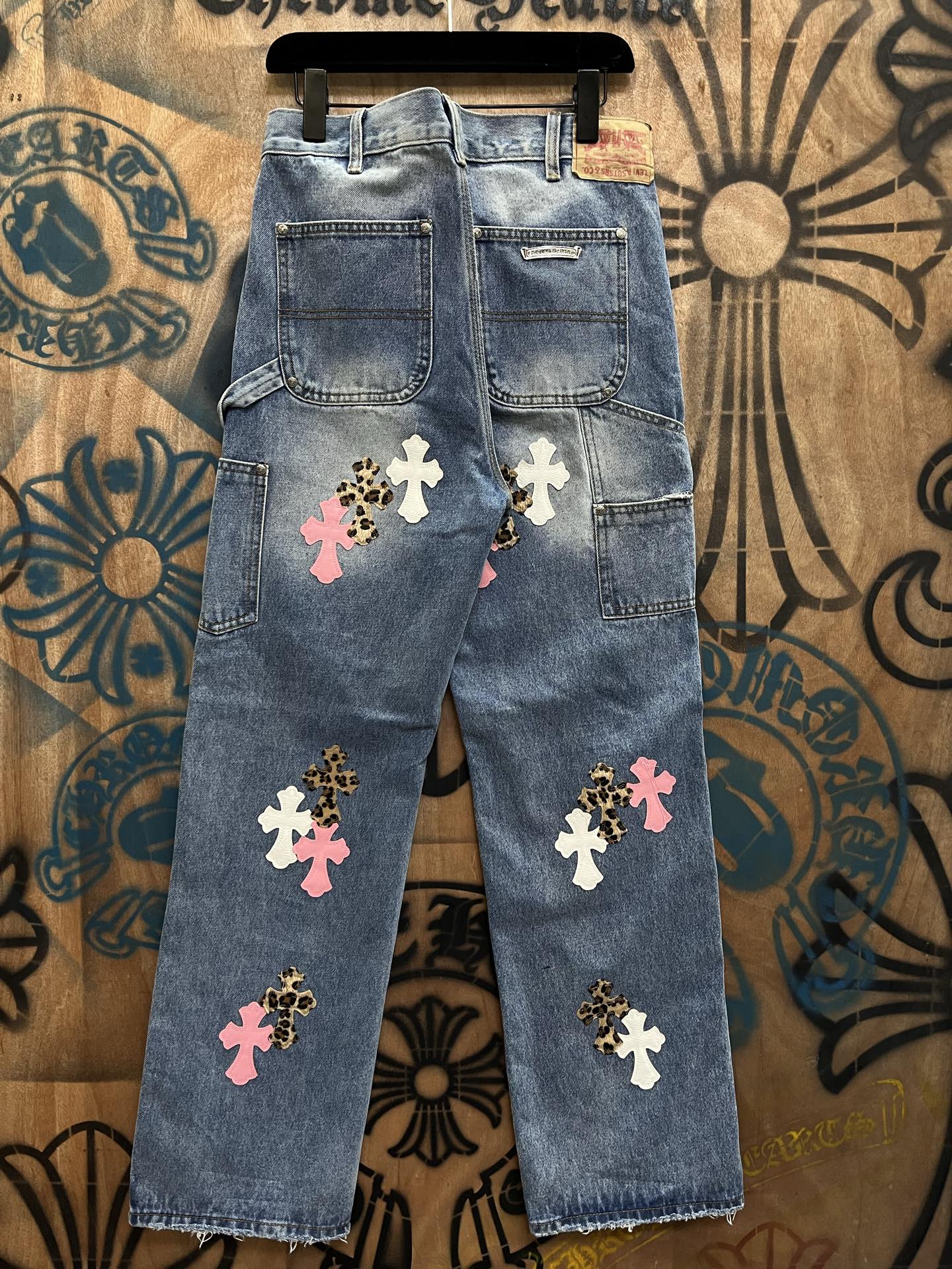 Cheap Chrome Hearts Jeans in 216453, $80 USD- [IB216453] - Replica Chrome Hearts Jeans
