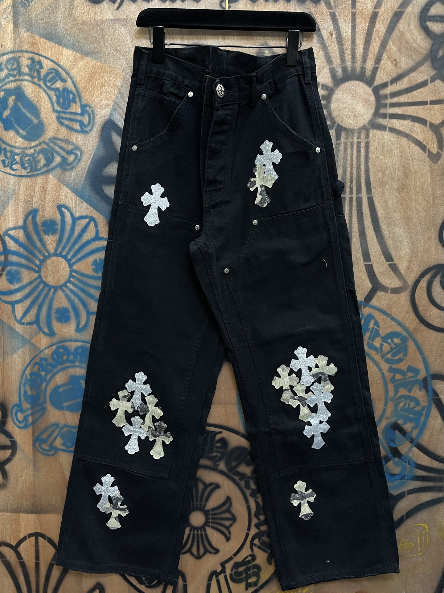 Cheap Chrome Hearts Jeans in 216454, $80 USD- [IB216454] - Replica Chrome Hearts Jeans