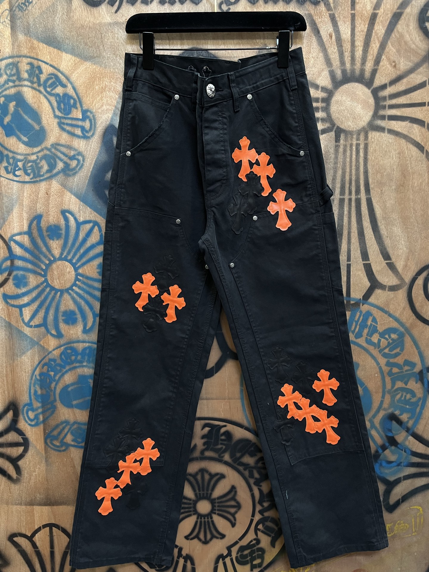 Cheap Chrome Hearts Jeans in 216455, $80 USD- [IB216455] - Replica Chrome Hearts Jeans