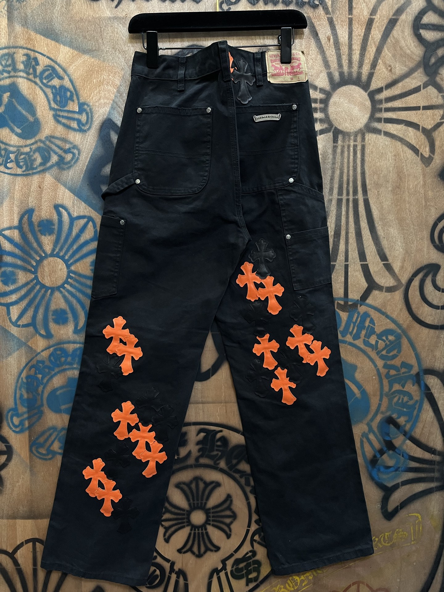Cheap Chrome Hearts Jeans in 216455, $80 USD- [IB216455] - Replica Chrome Hearts Jeans