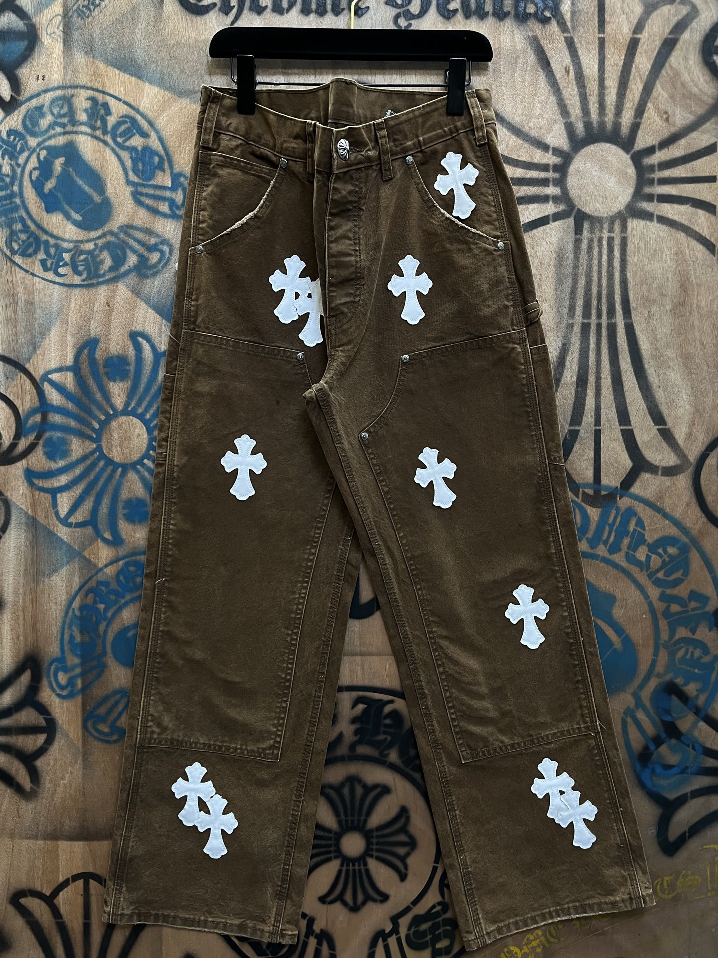 Cheap Chrome Hearts Jeans in 216456, $80 USD- [IB216456] - Replica Chrome Hearts Jeans