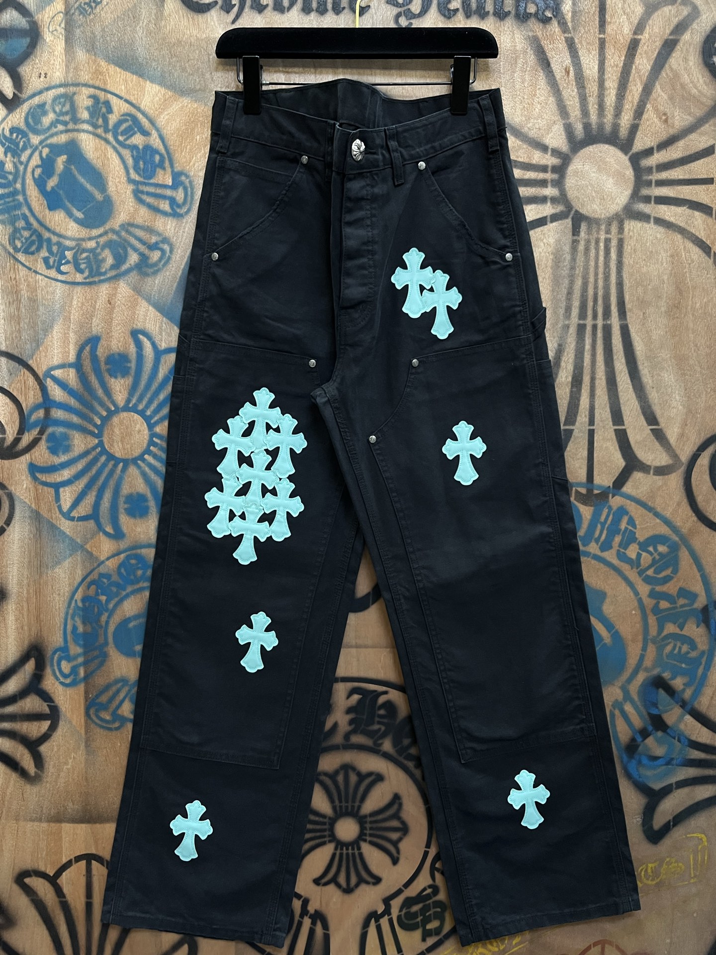 Cheap Chrome Hearts Jeans in 216458, $80 USD- [IB216458] - Replica Chrome Hearts Jeans