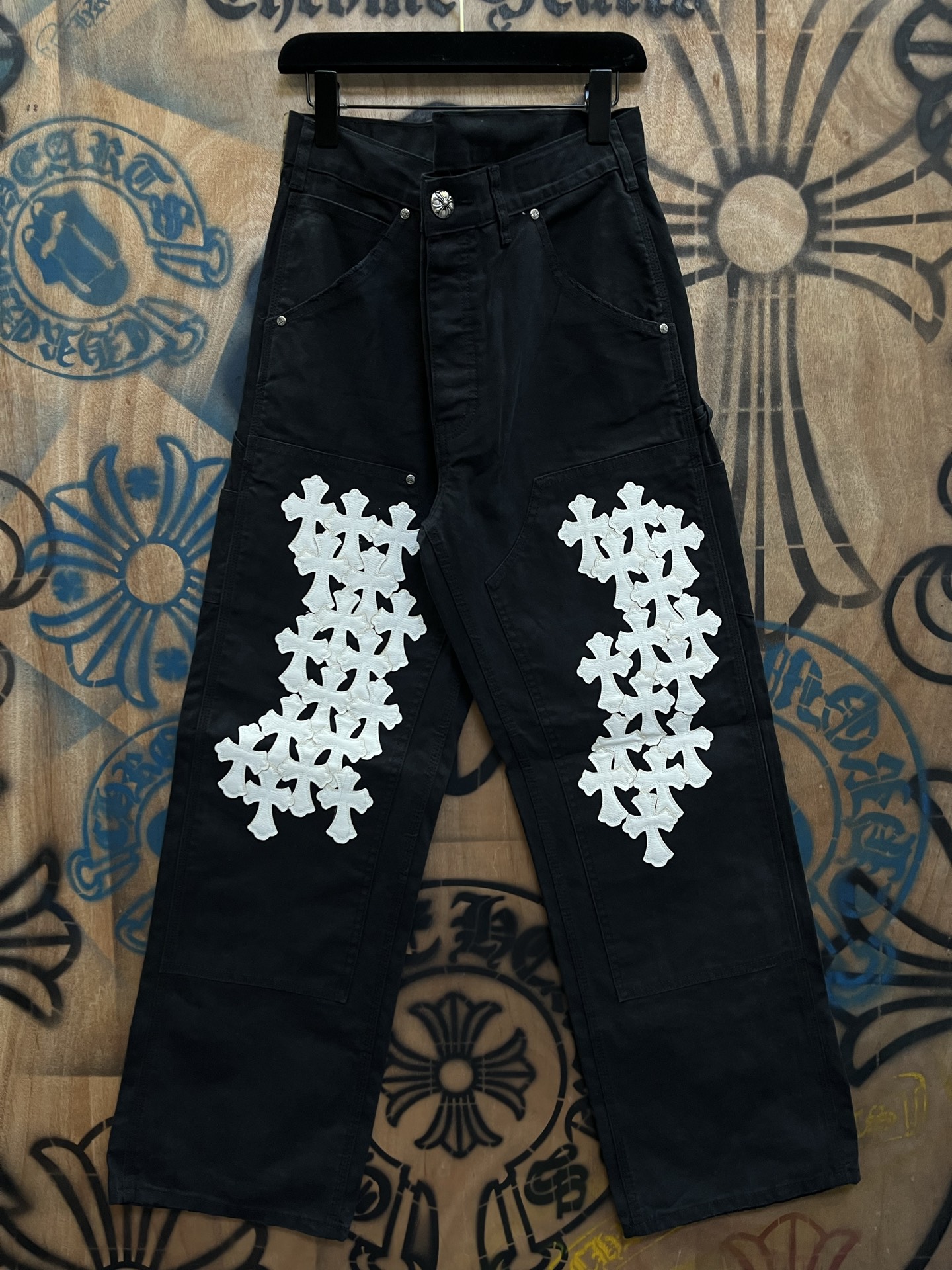 Cheap Chrome Hearts Jeans in 216459, $80 USD- [IB216459] - Replica Chrome Hearts Jeans