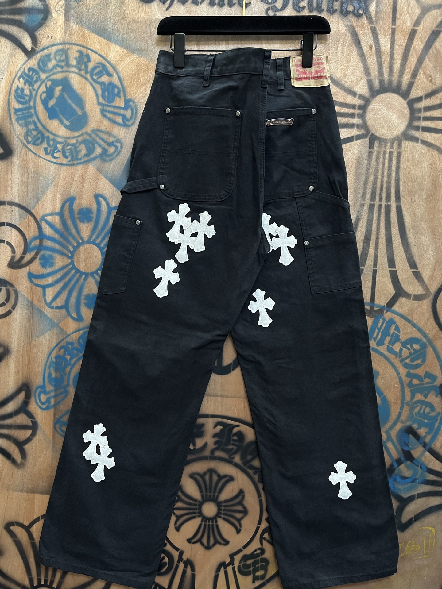 Cheap Chrome Hearts Jeans in 216459, $80 USD- [IB216459] - Replica Chrome Hearts Jeans