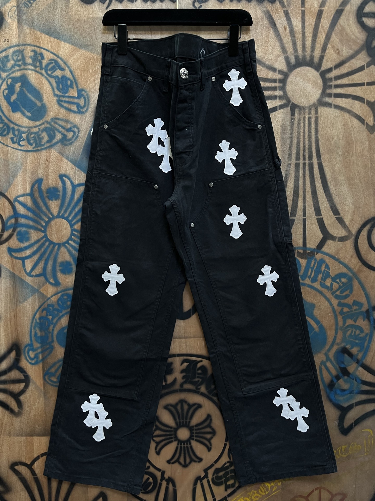 Cheap Chrome Hearts Jeans in 216460, $80 USD- [IB216460] - Replica Chrome Hearts Jeans