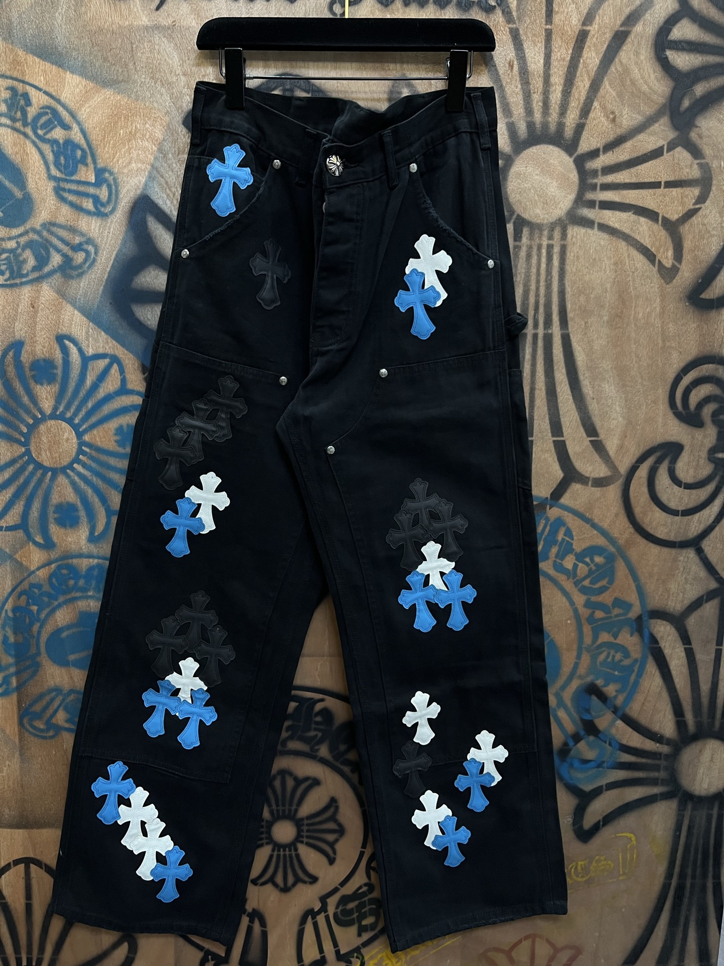 Cheap Chrome Hearts Jeans in 216462, $80 USD- [IB216462] - Replica Chrome Hearts Jeans