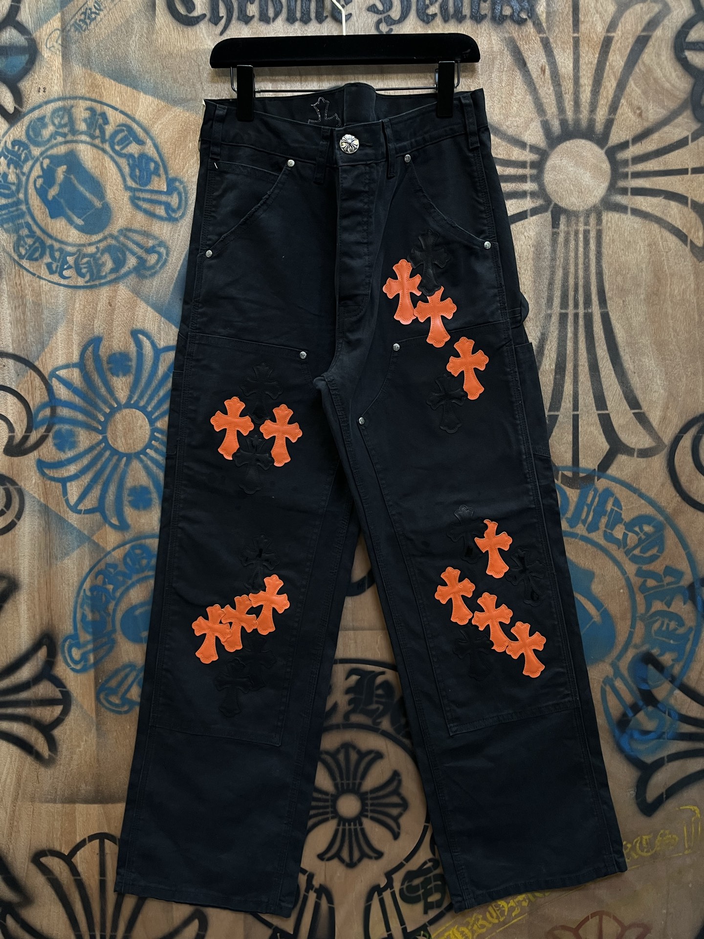 Cheap Chrome Hearts Jeans in 216464, $80 USD- [IB216464] - Replica Chrome Hearts Jeans