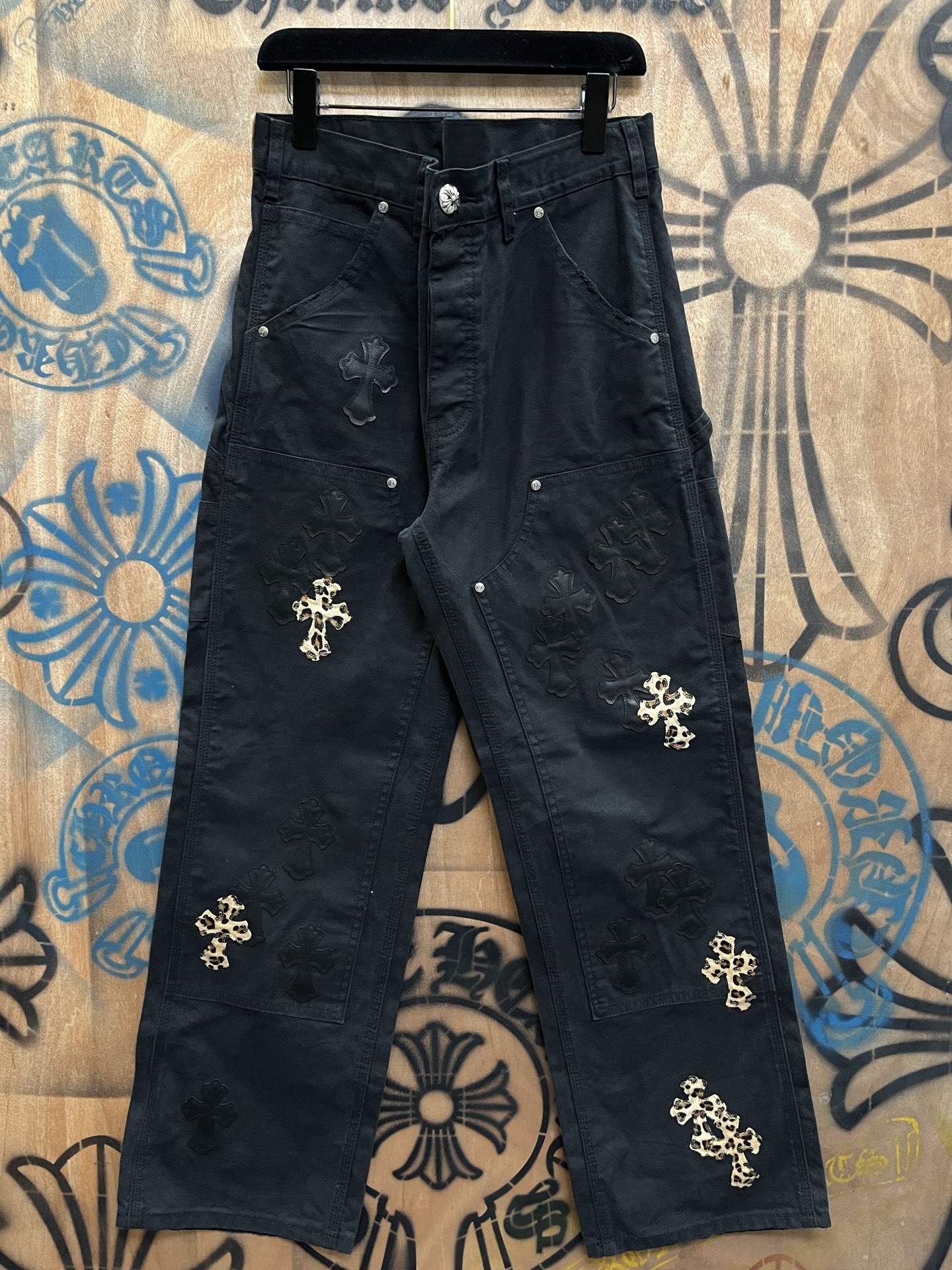 Cheap Chrome Hearts Jeans in 216465, $80 USD- [IB216465] - Replica Chrome Hearts Jeans