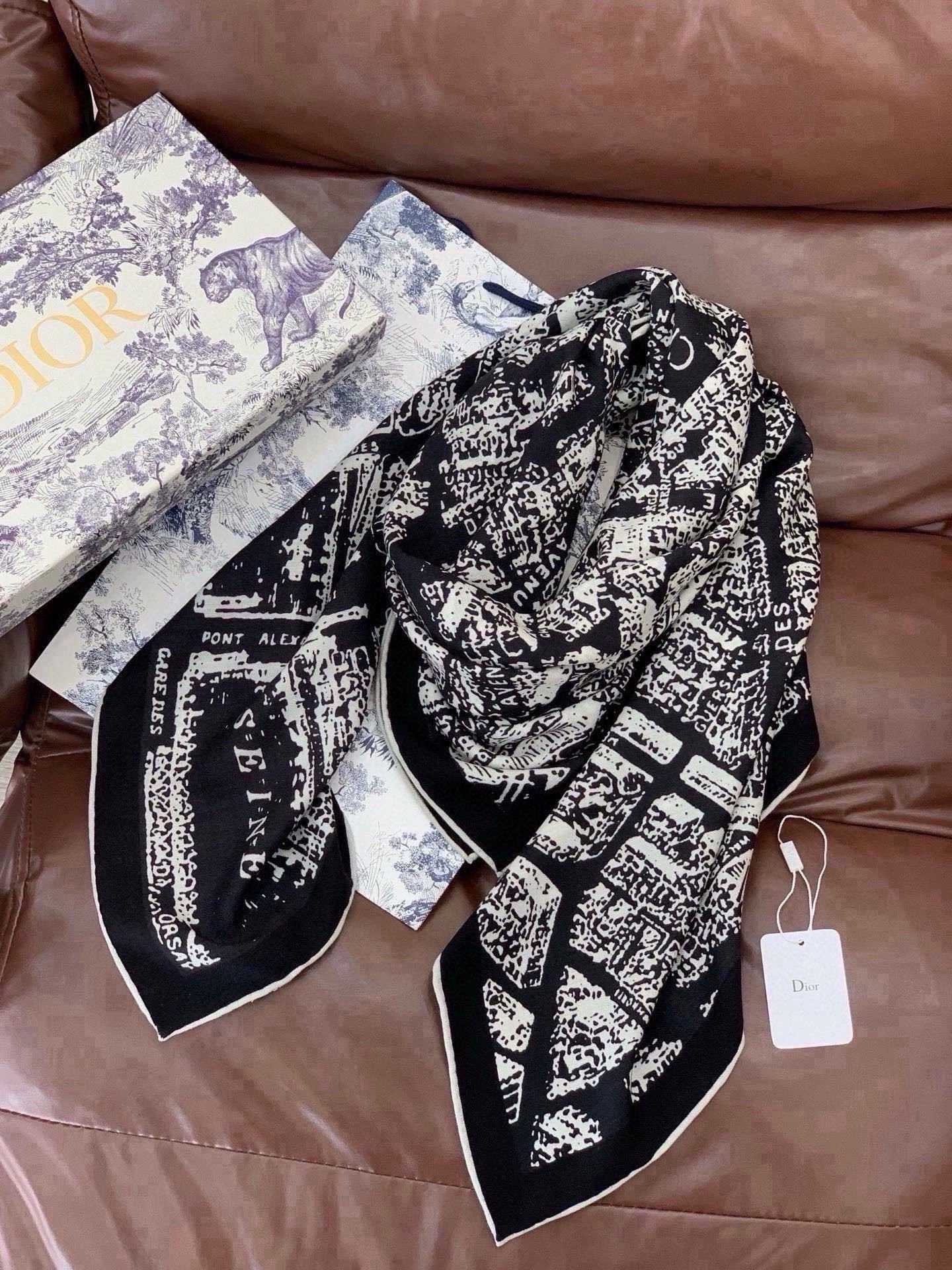 Cheap New Dior high-quality scarf in 216685, $50 USD- [IB216685] - Replica Dior Scarf